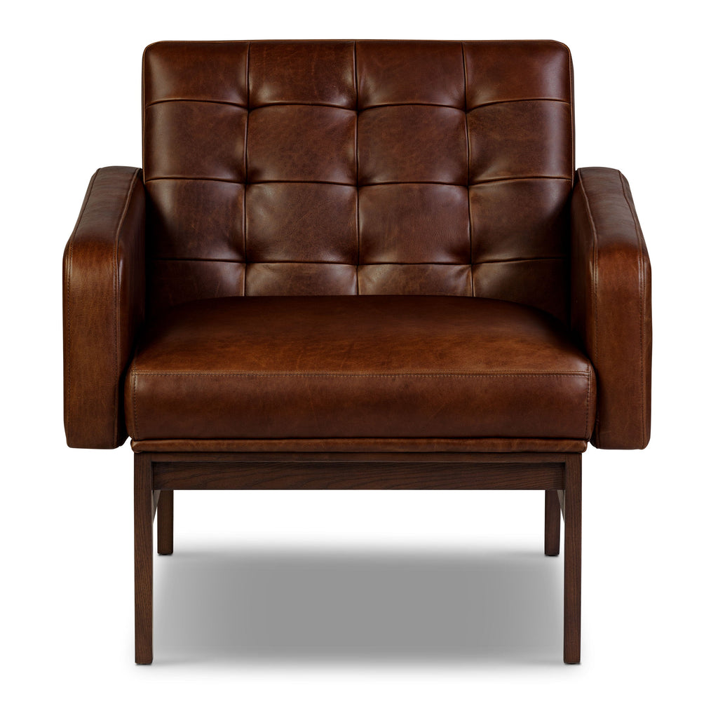 Fauteuil en cuir | Marron Oscuro