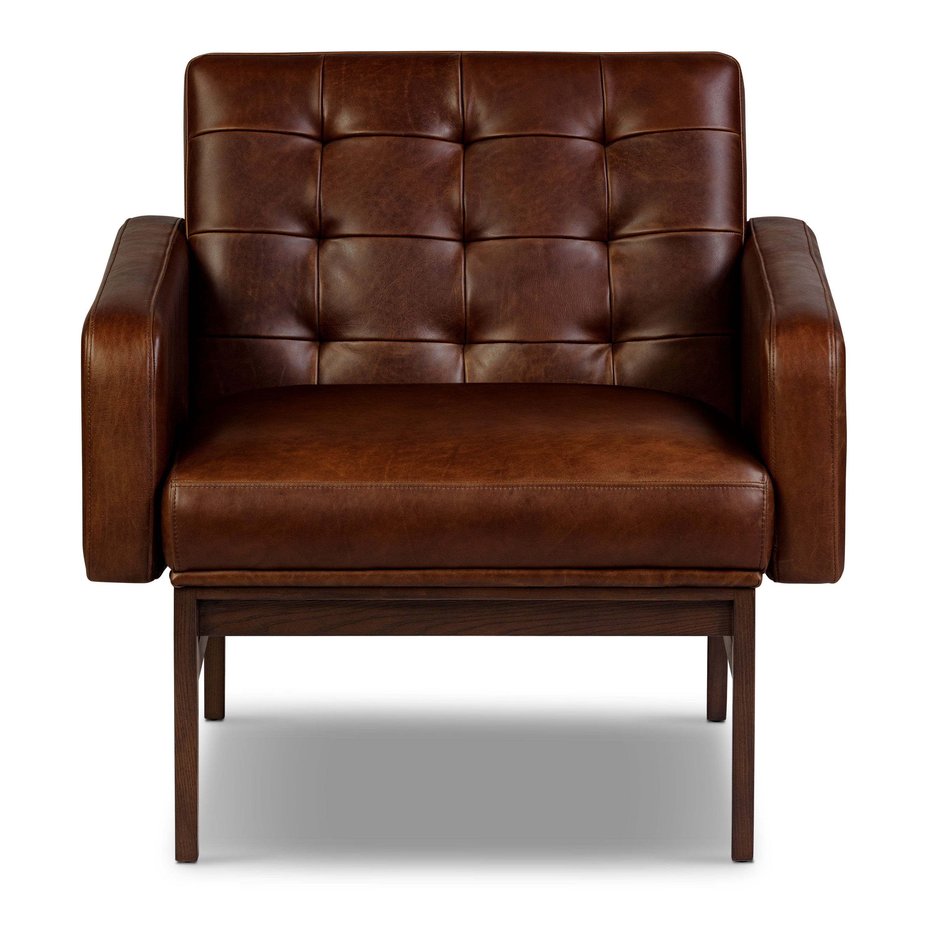 Fauteuil en cuir | Marron Oscuro