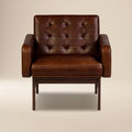 Fauteuil en cuir | Marron Oscuro