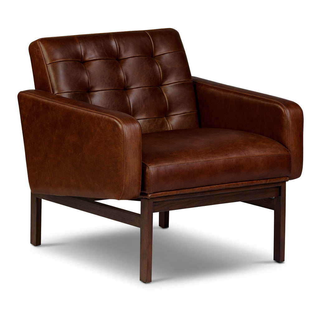Fauteuil en cuir | Marron Oscuro