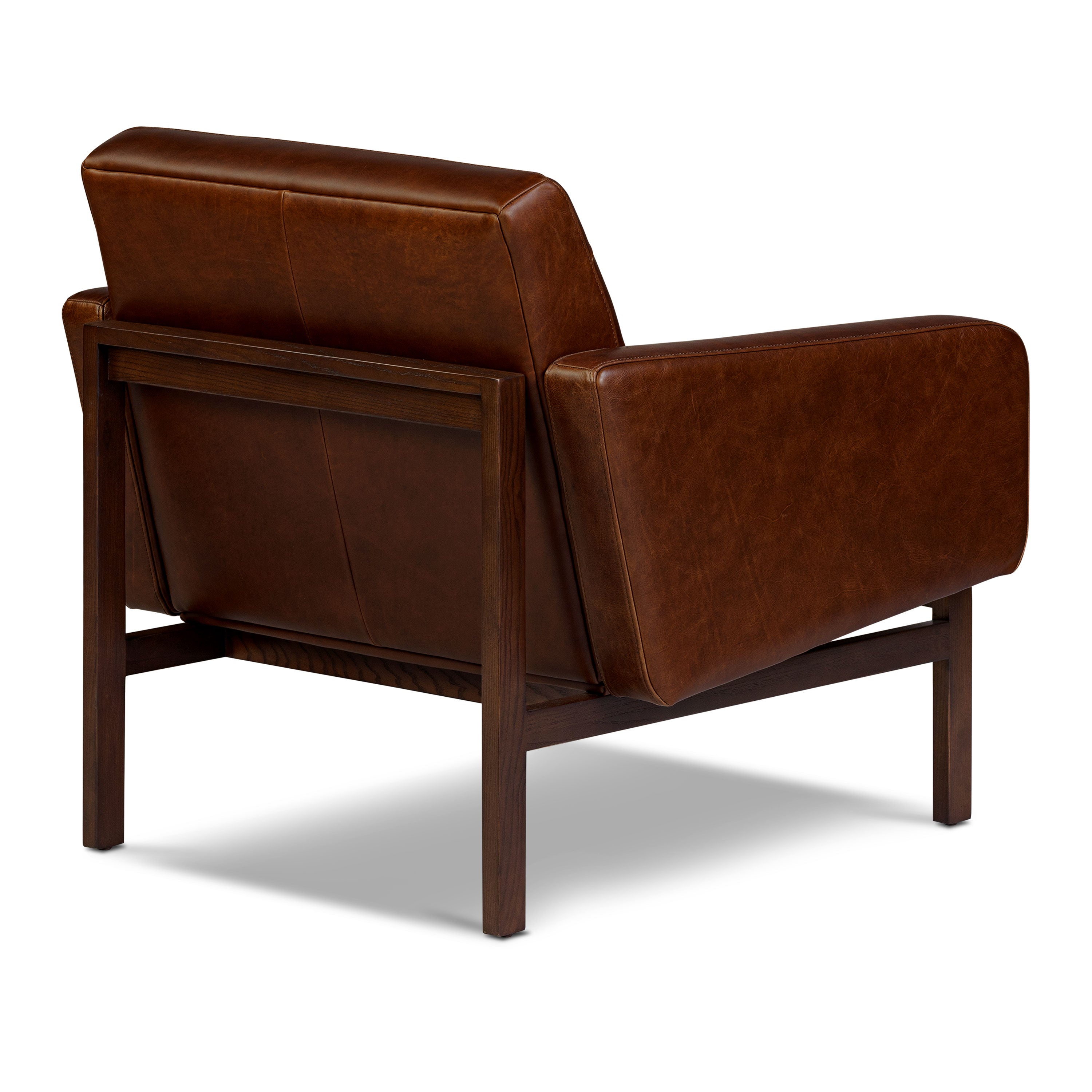 Fauteuil en cuir | Marron Oscuro
