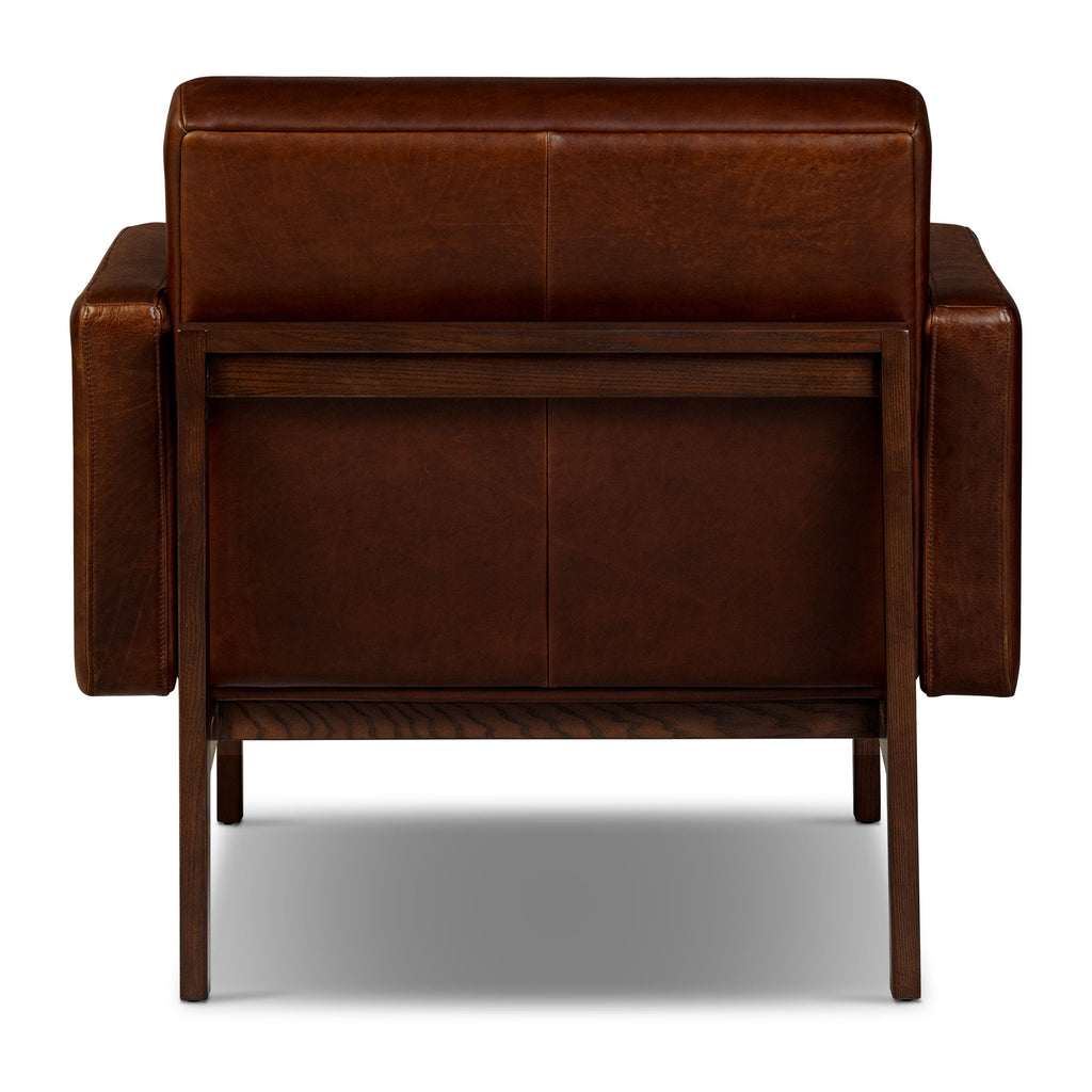 Fauteuil en cuir | Marron Oscuro