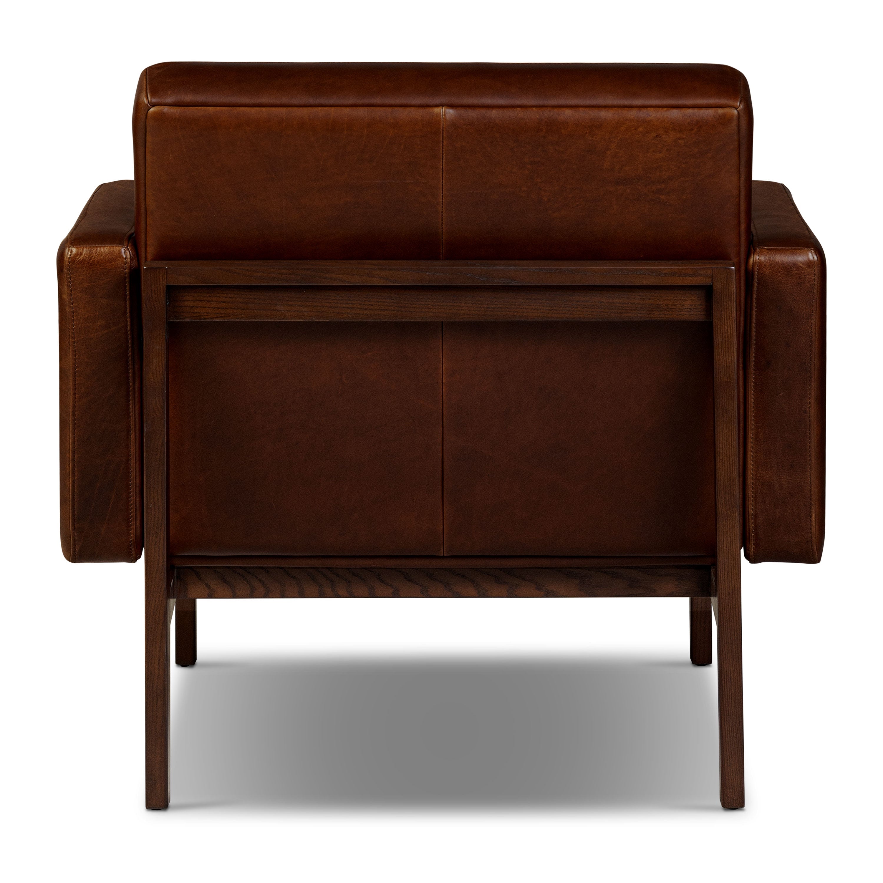 Fauteuil en cuir | Marron Oscuro