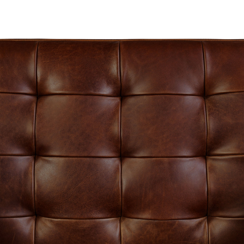 Fauteuil en cuir | Marron Oscuro