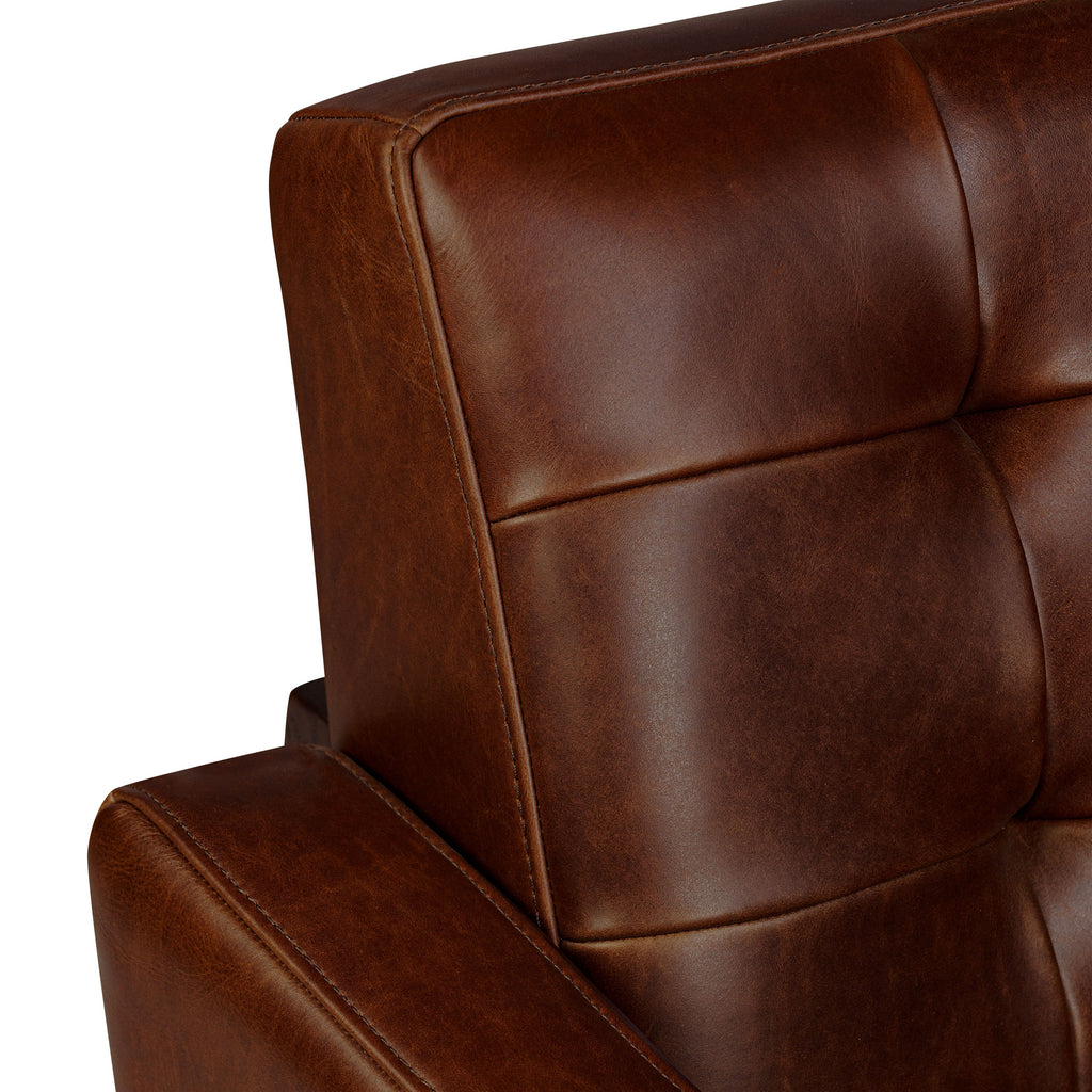 Fauteuil en cuir | Marron Oscuro