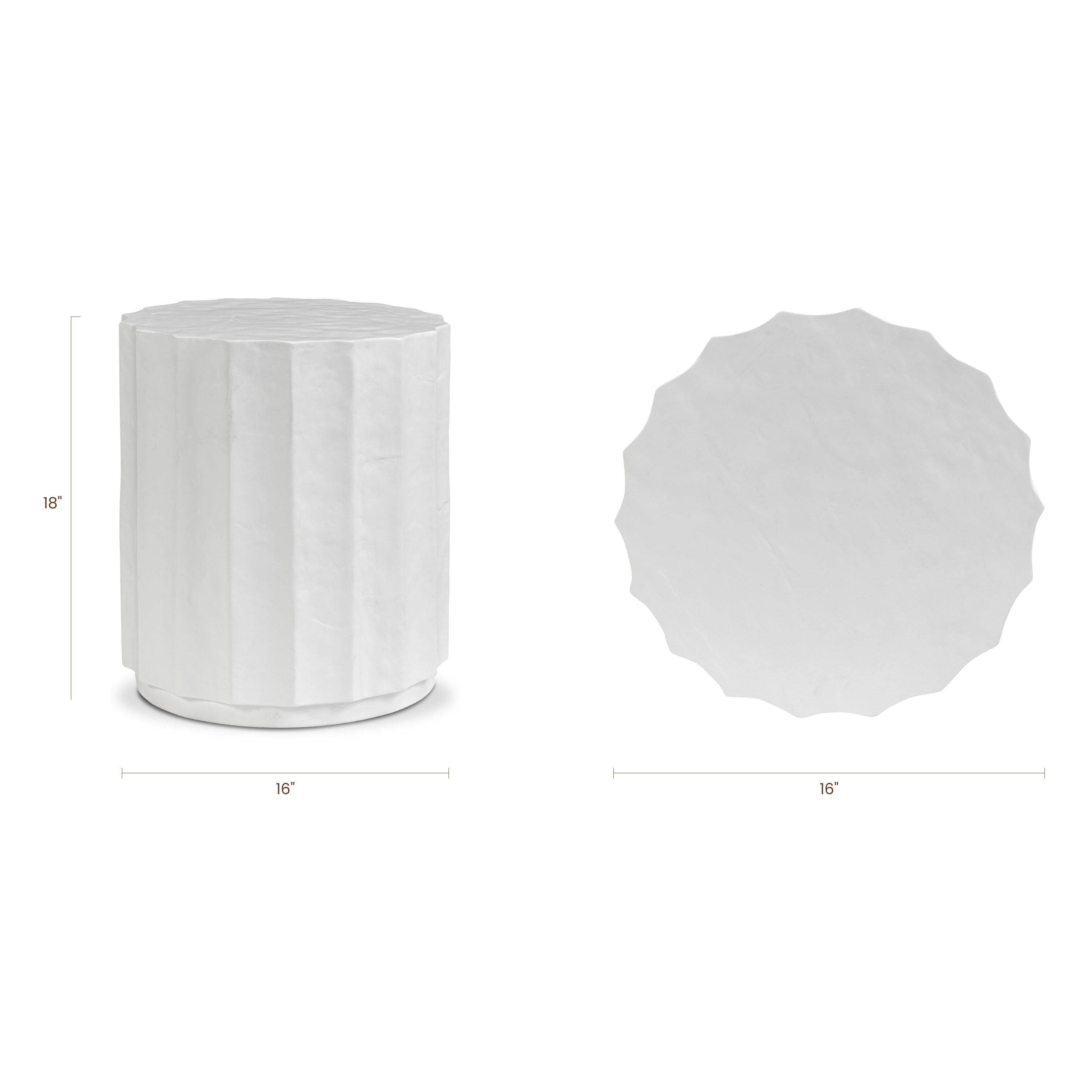Table d'appoint | Béton ivoire