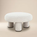 Pouf | Bouclette Blanche Moussée