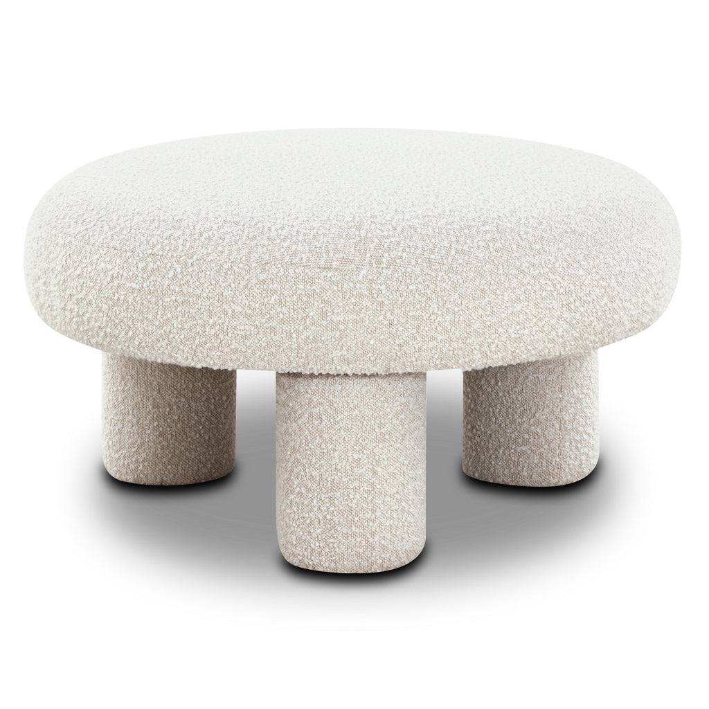 Pouf | Bouclette Blanche Moussée