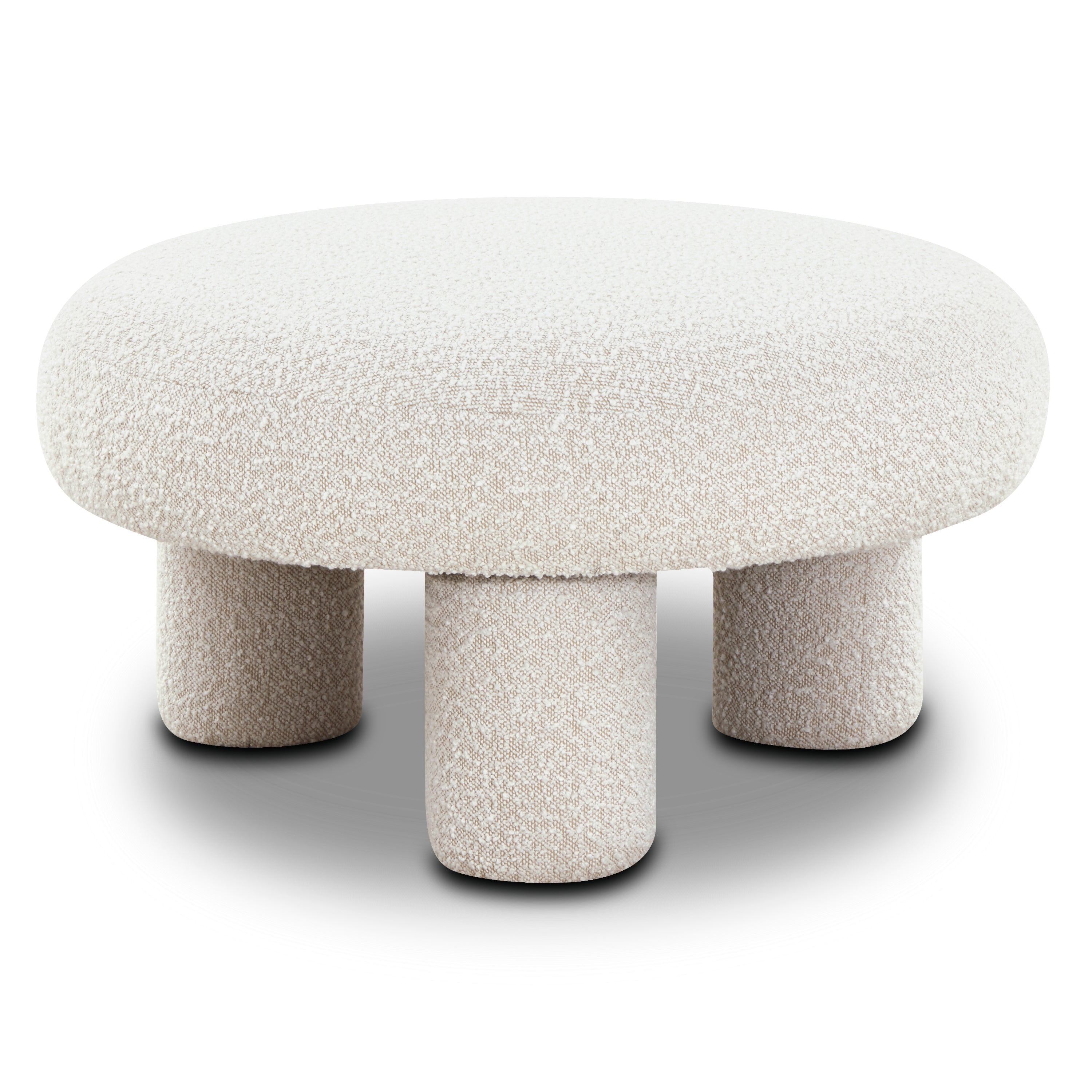Pouf | Bouclette Blanche Moussée