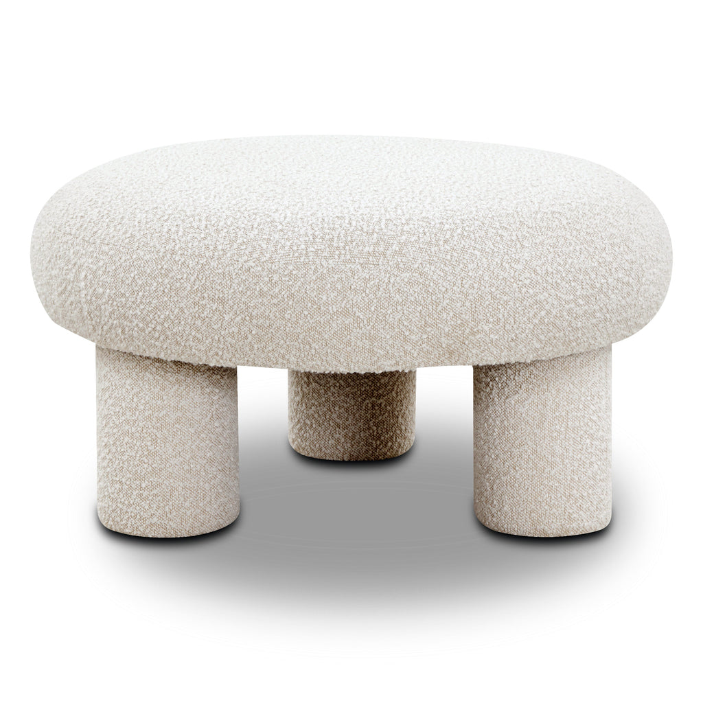 Pouf | Bouclette Blanche Moussée