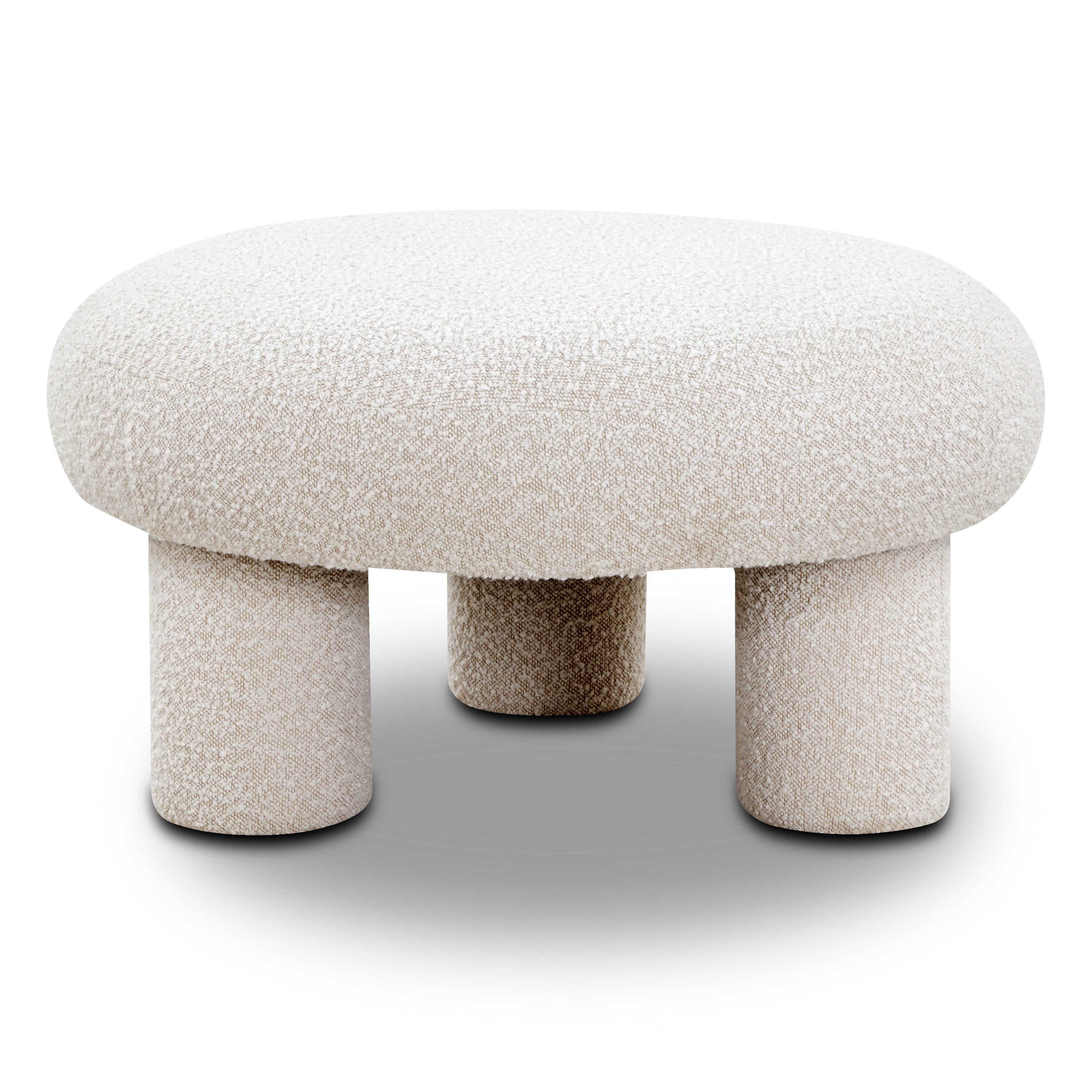 Pouf | Bouclette Blanche Moussée