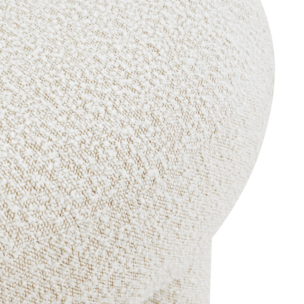 Pouf | Bouclette Blanche Moussée