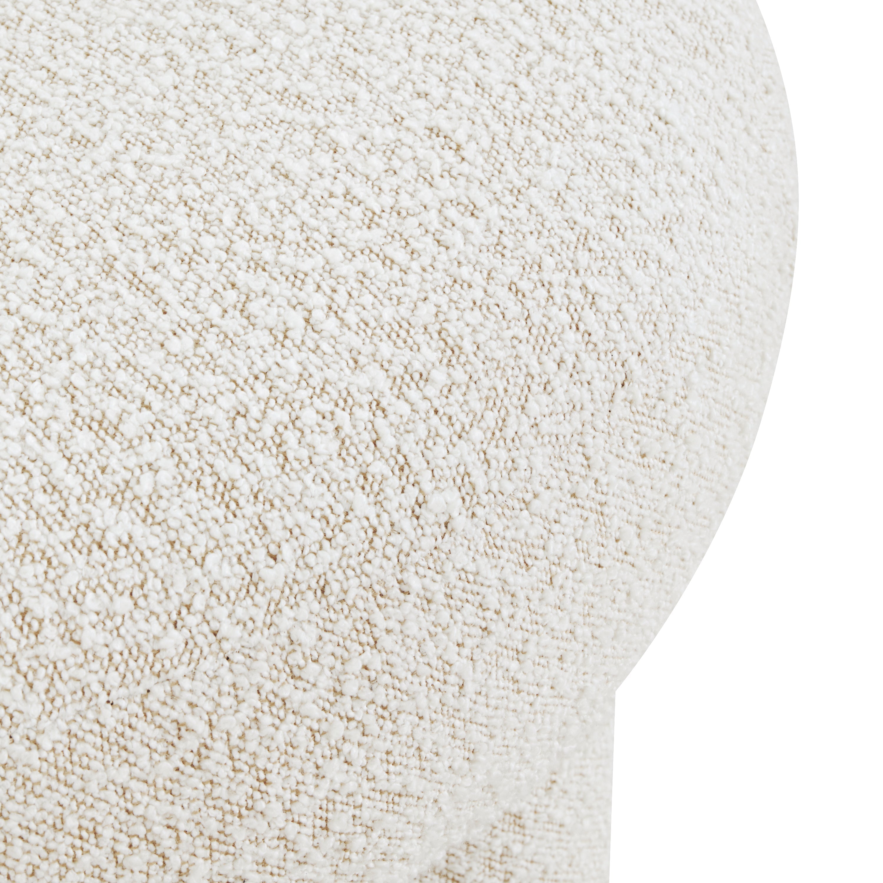 Pouf | Bouclette Blanche Moussée