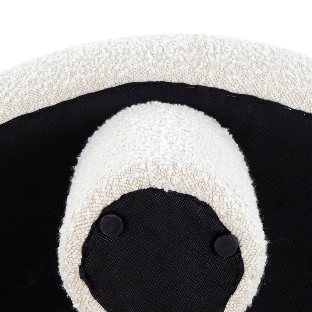 Pouf | Bouclette Blanche Moussée