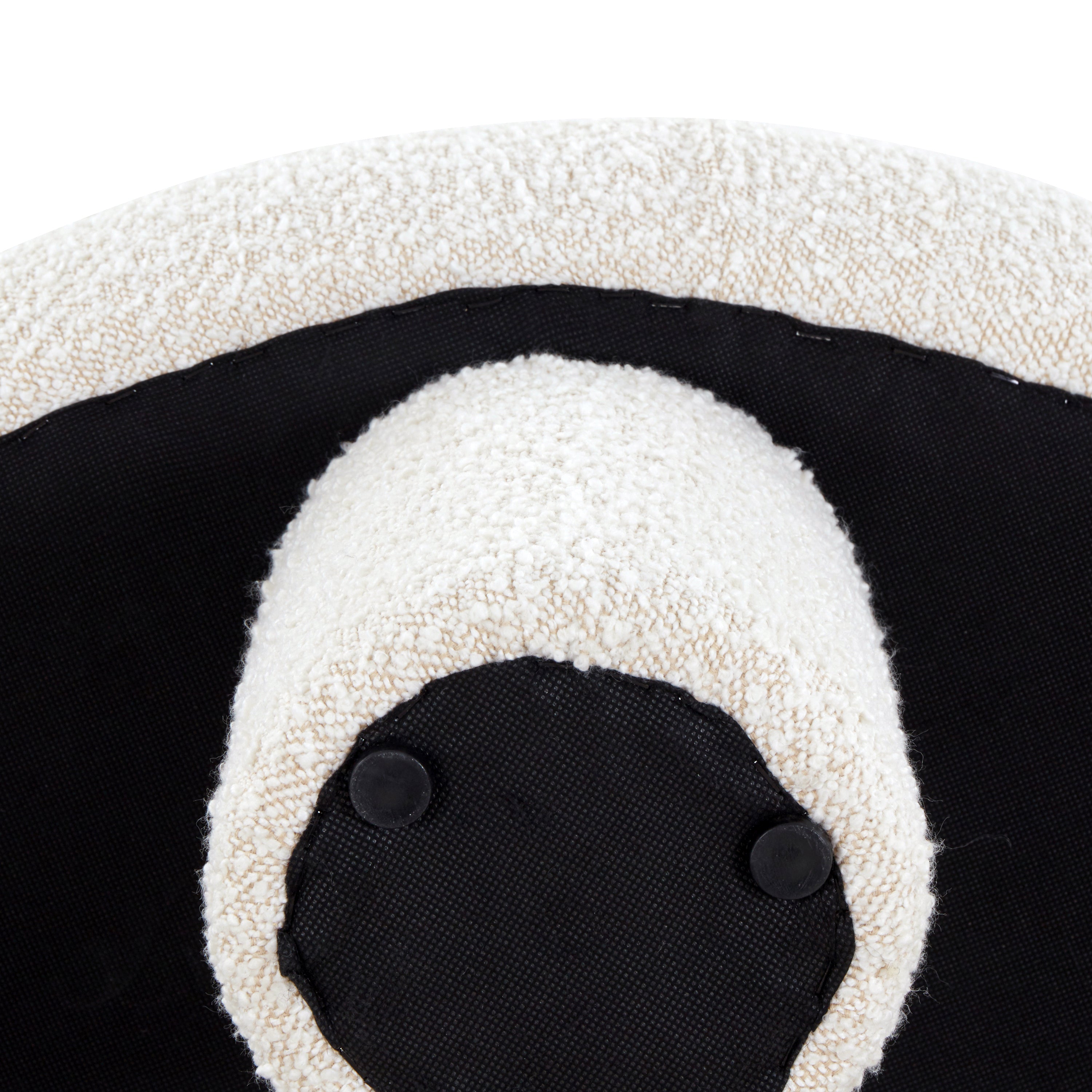 Pouf | Bouclette Blanche Moussée
