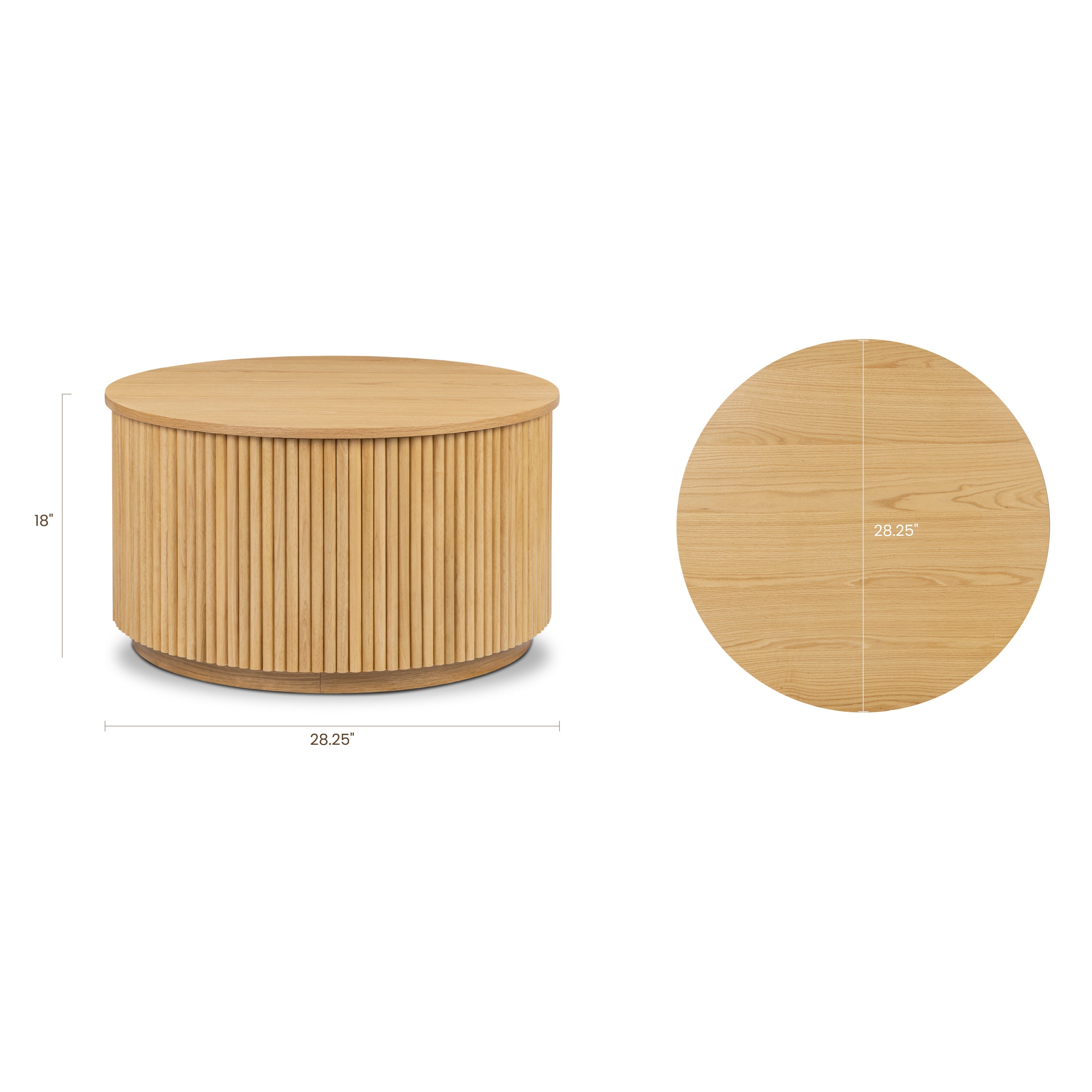 Table Basse de Rangement | Chêne