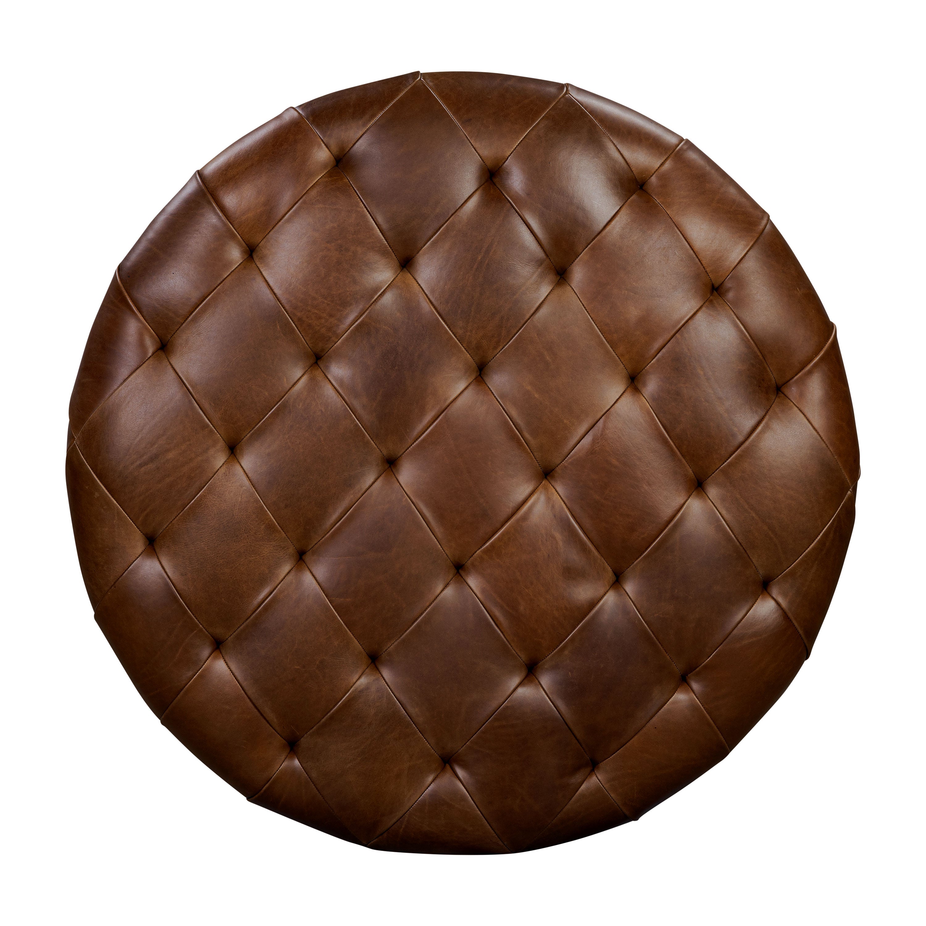 Ottoman de rangement en cuir | Marron foncé