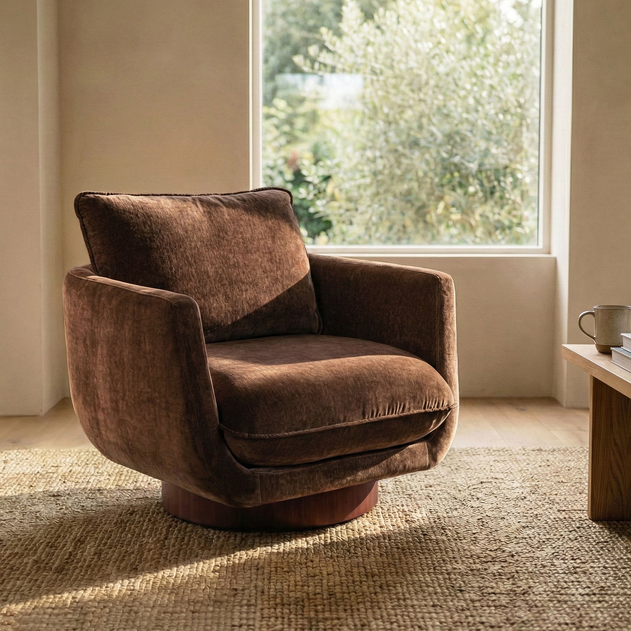 Fauteuil pivotant | Marron bronze