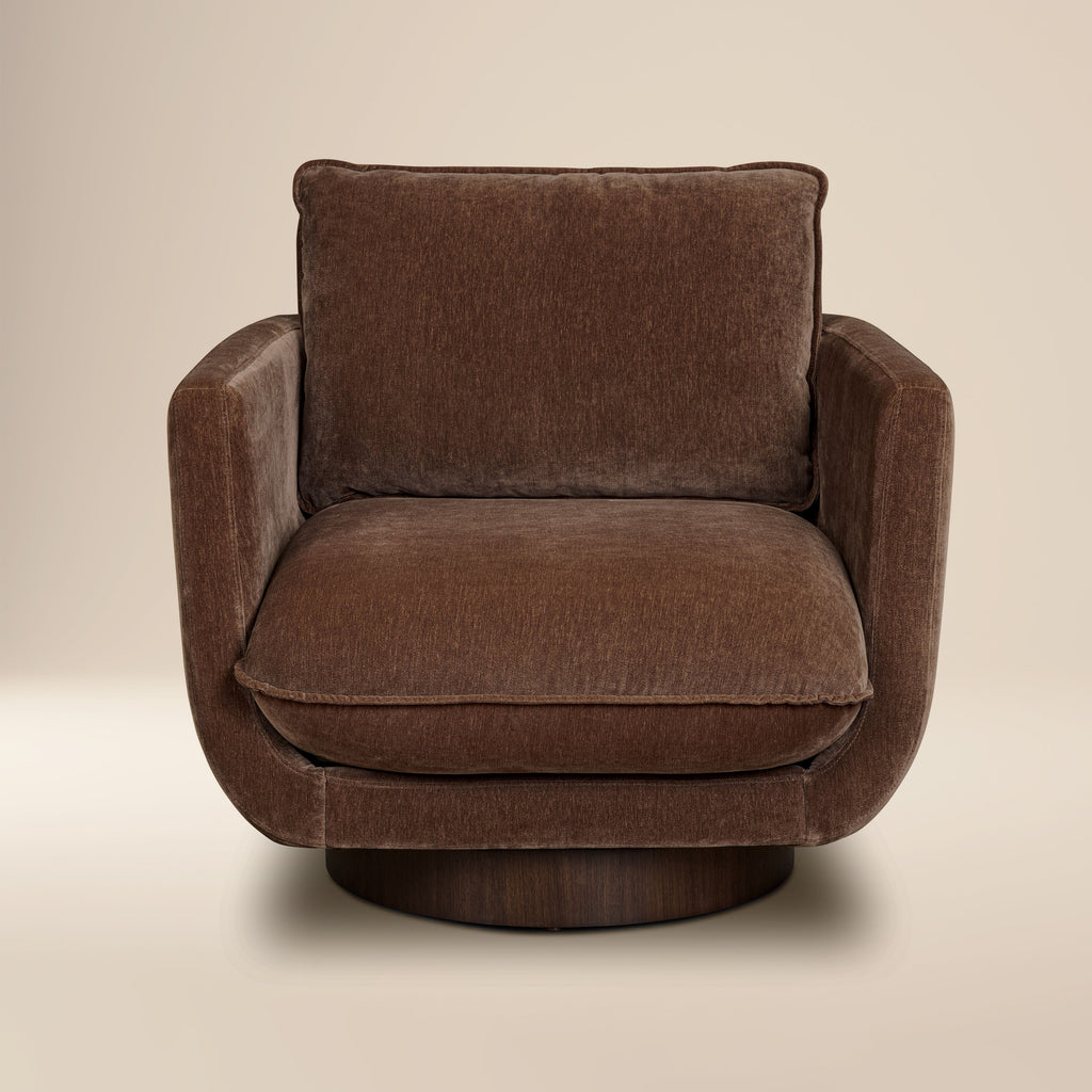Fauteuil pivotant | Marron bronze