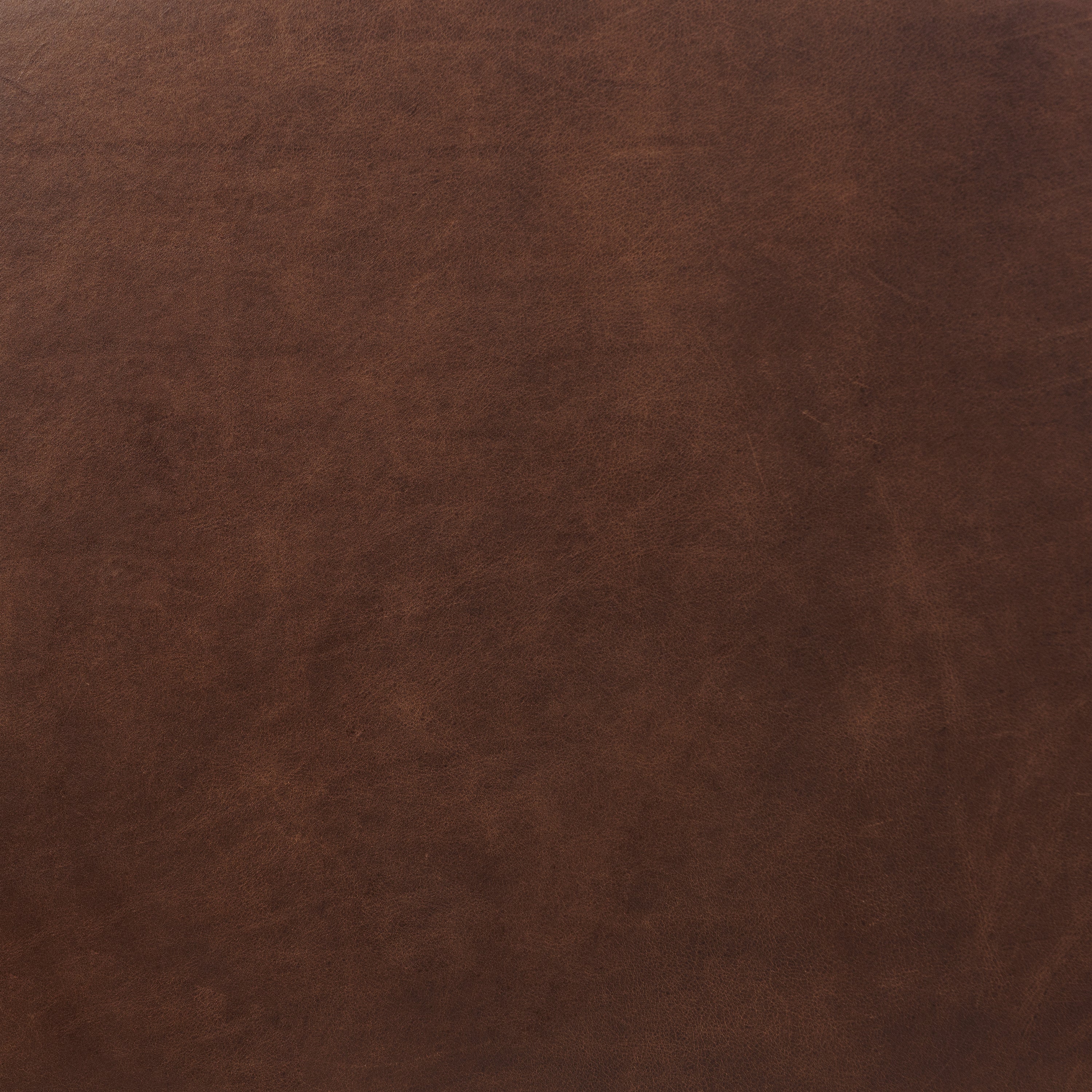 Pouf en cuir | Marron chocolat