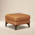 Pouf en cuir | Cognac Tan