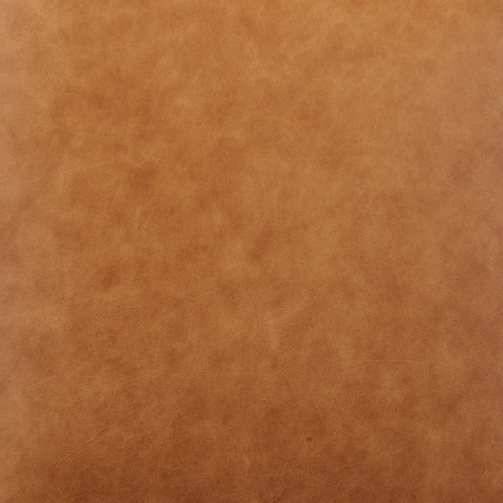 Pouf en cuir | Cognac Tan