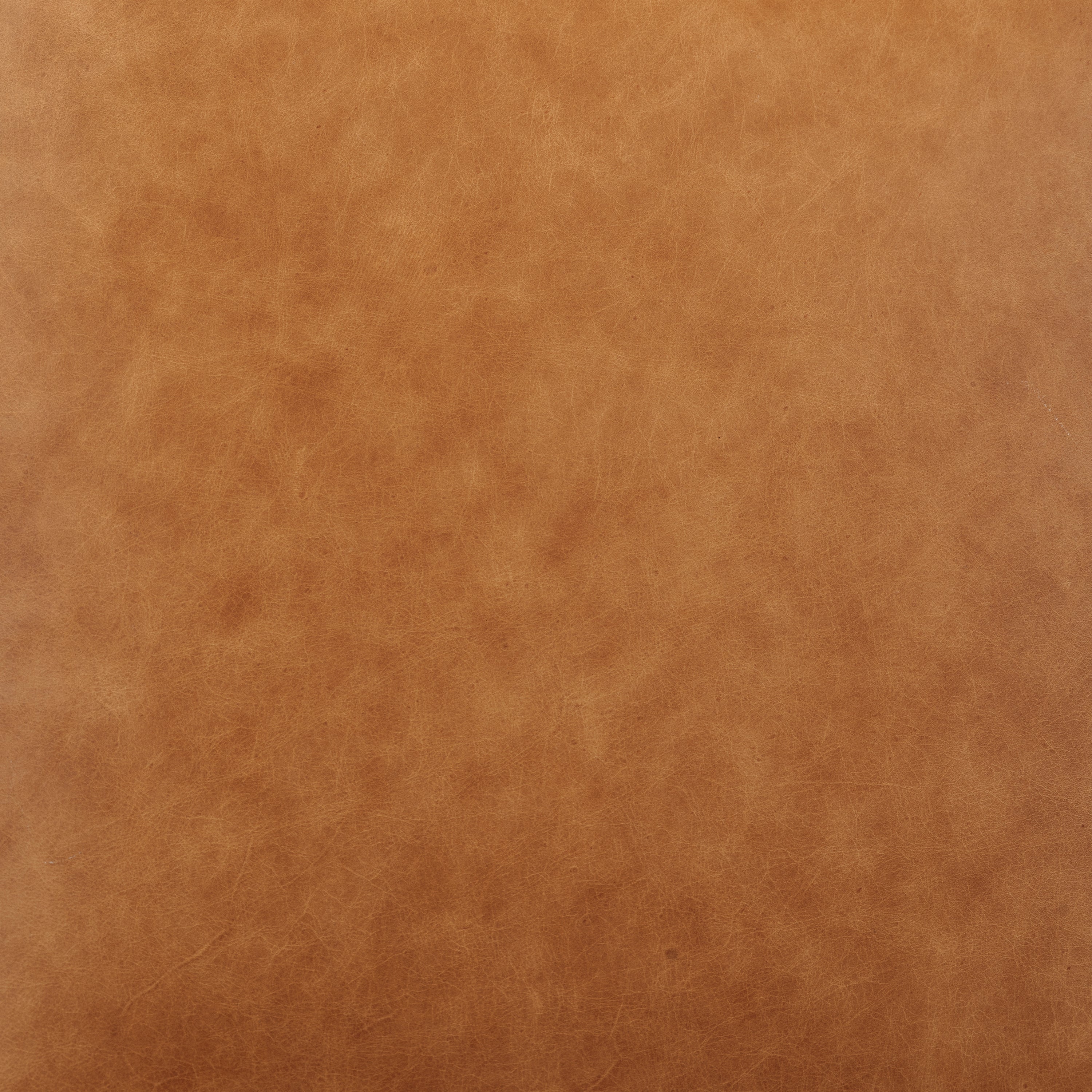 Pouf en cuir | Cognac Tan