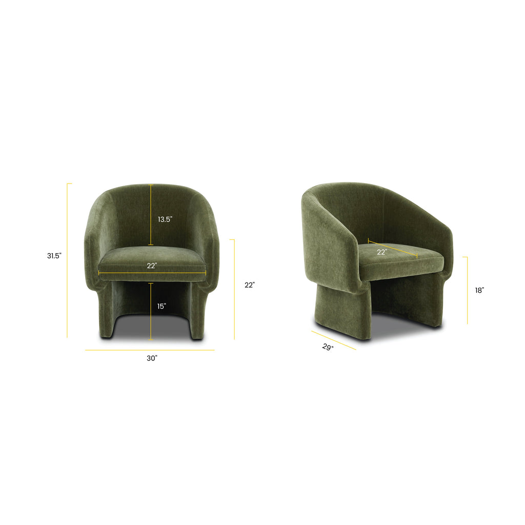 Fauteuil de salon | Vert Sagano