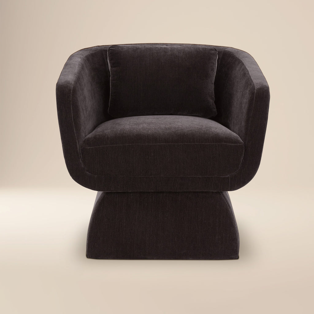 Fauteuil bas | Marron Ganache