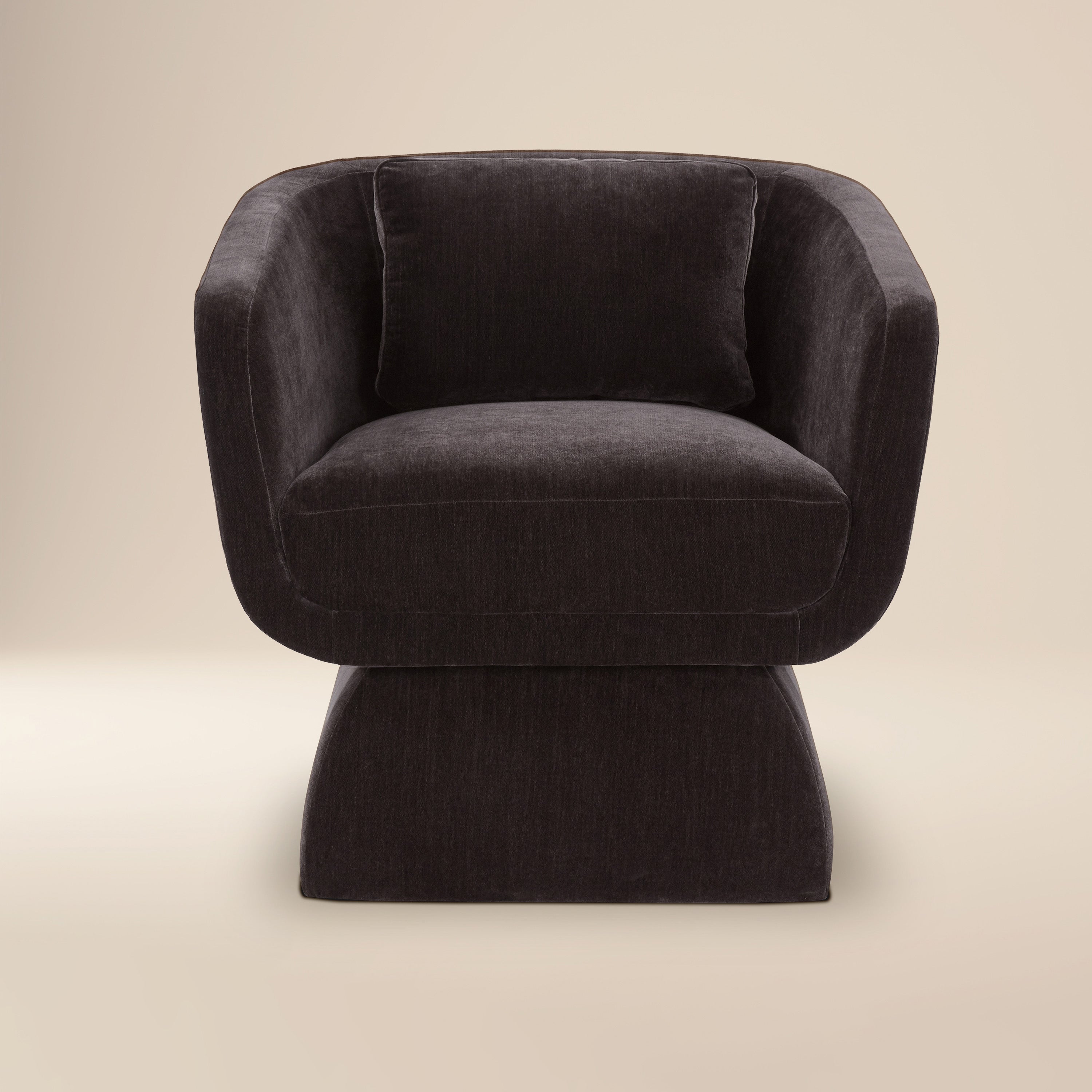 Fauteuil bas | Marron Ganache