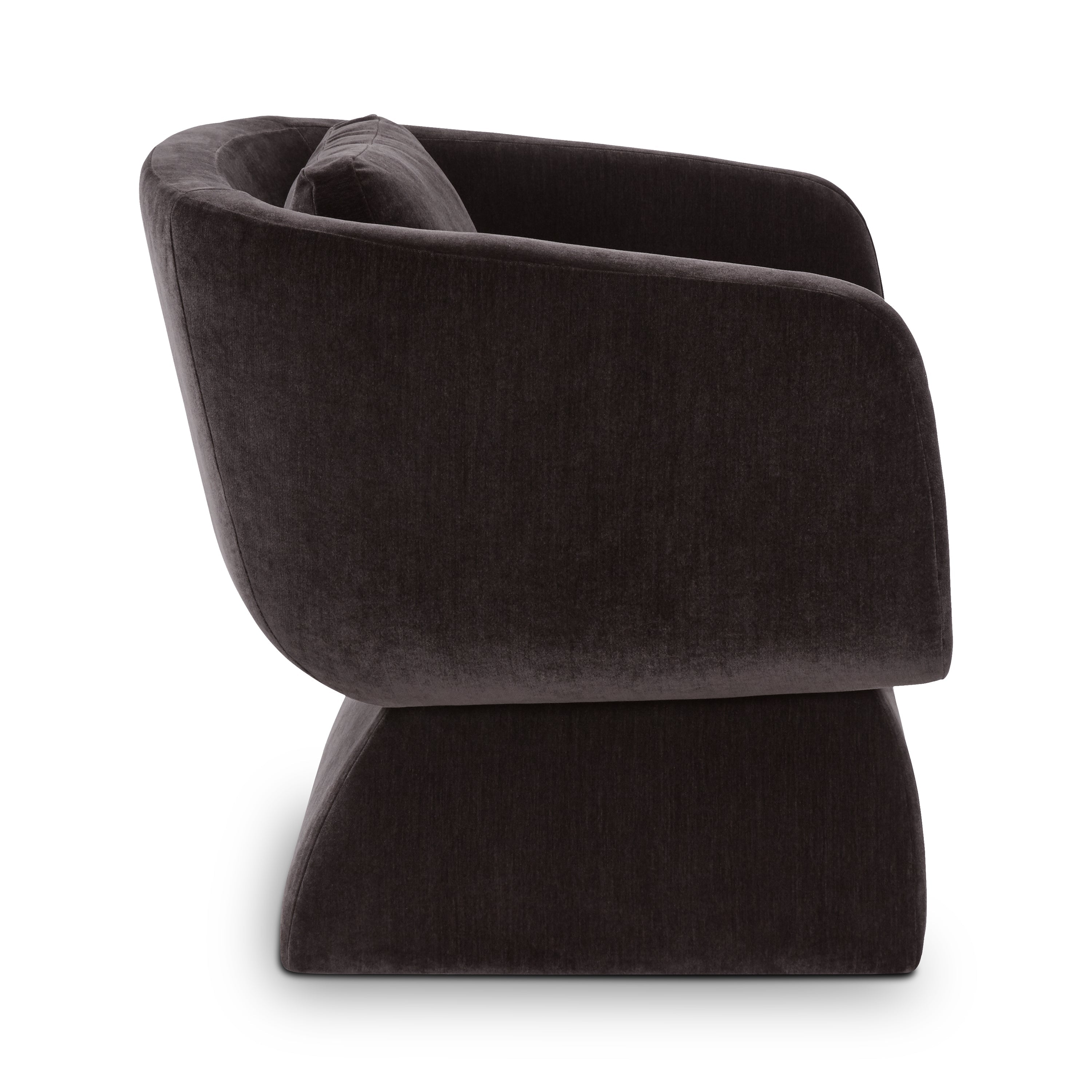 Fauteuil bas | Marron Ganache
