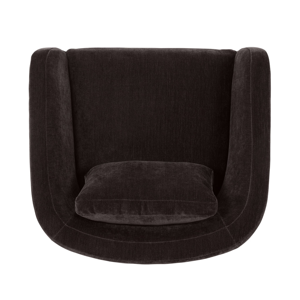 Fauteuil bas | Marron Ganache