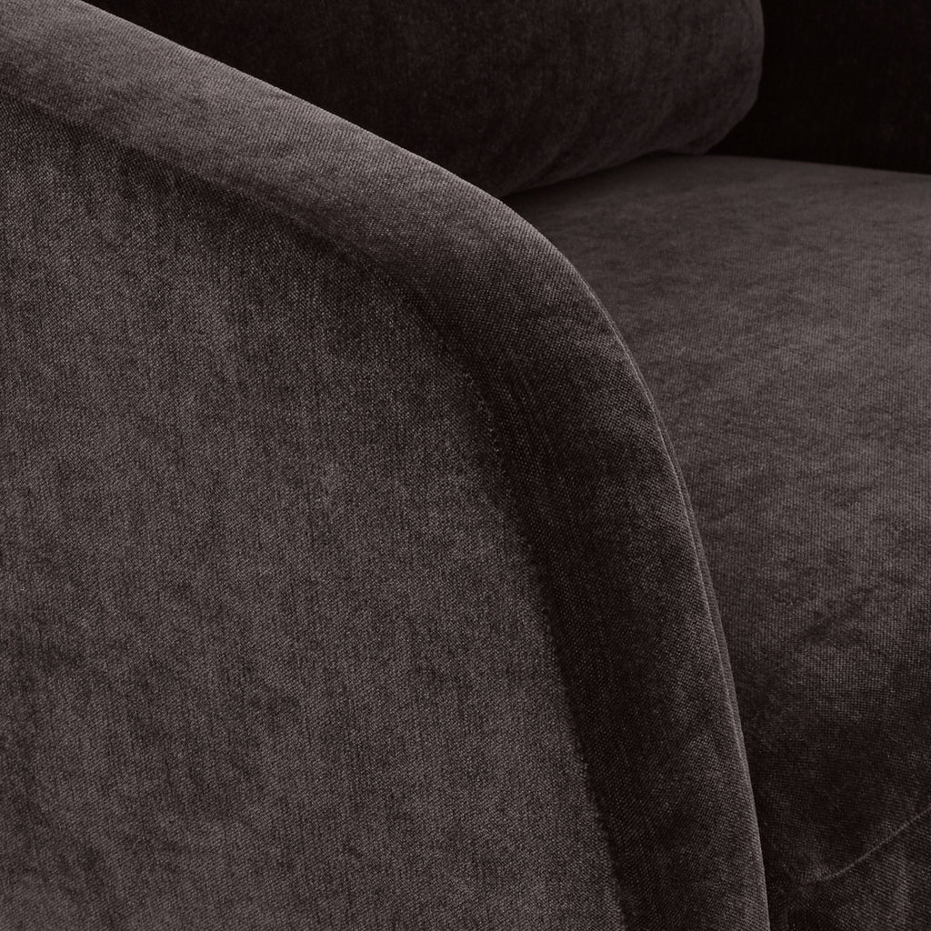 Fauteuil bas | Marron Ganache