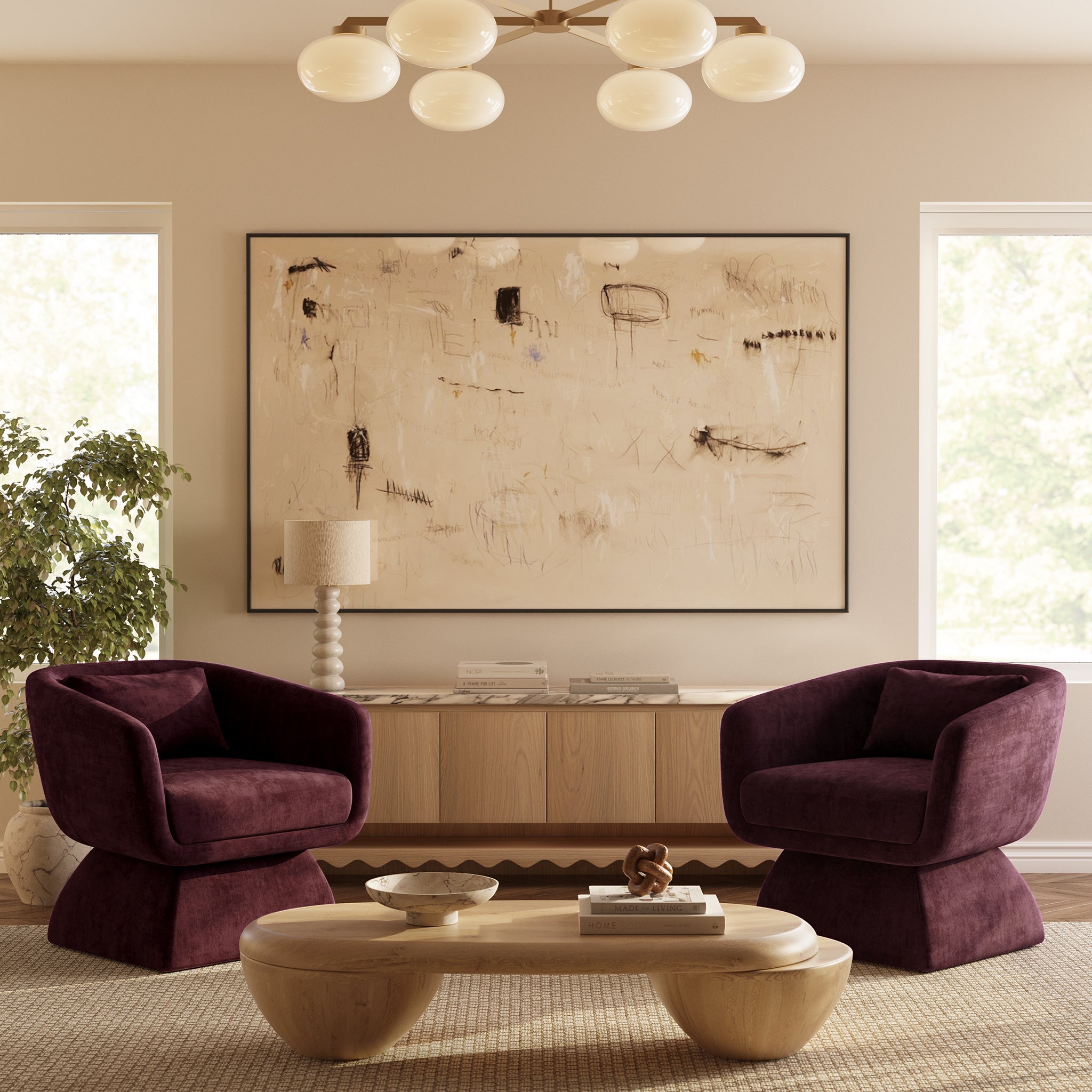 Fauteuil Lounge | Mello Prune