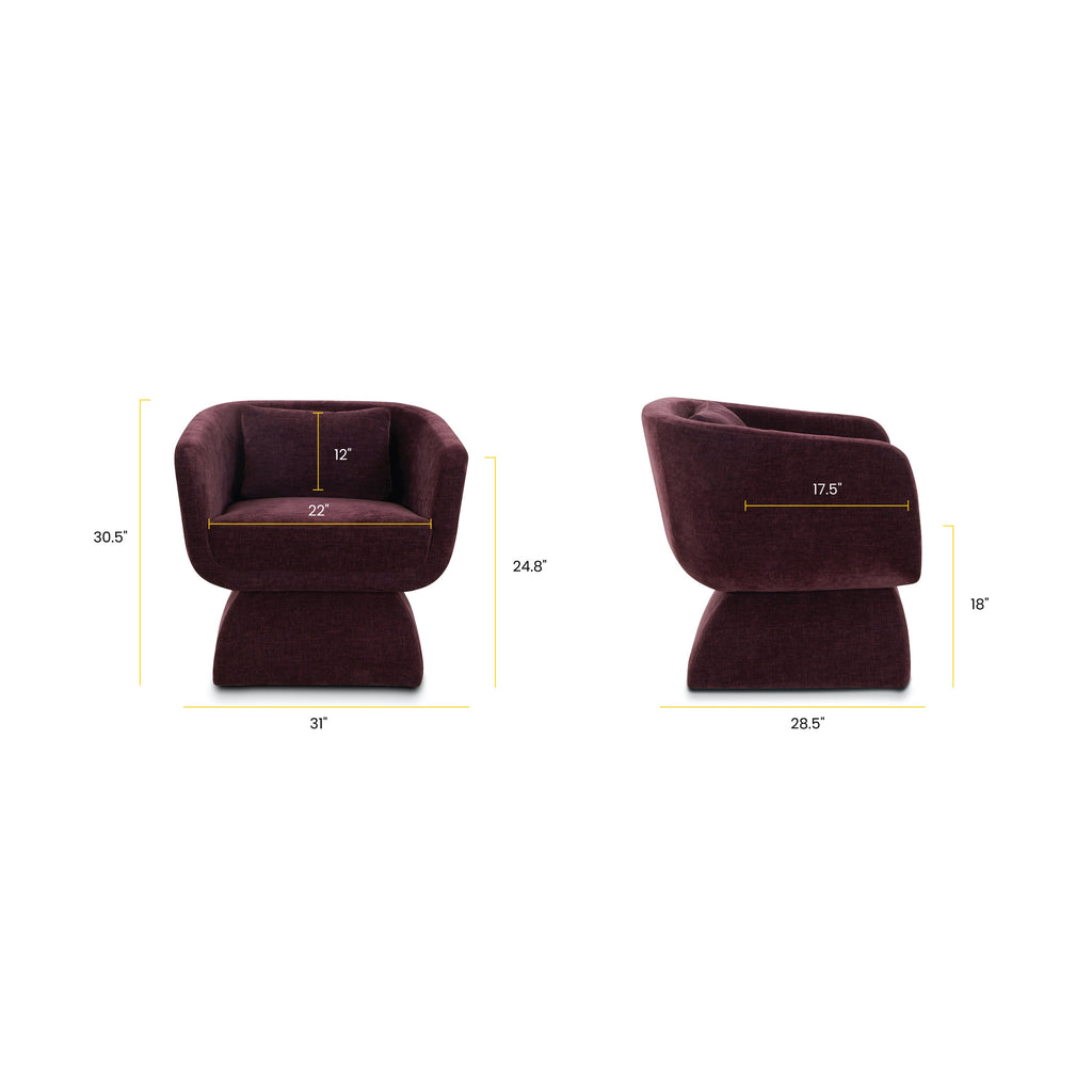 Fauteuil Lounge | Mello Prune