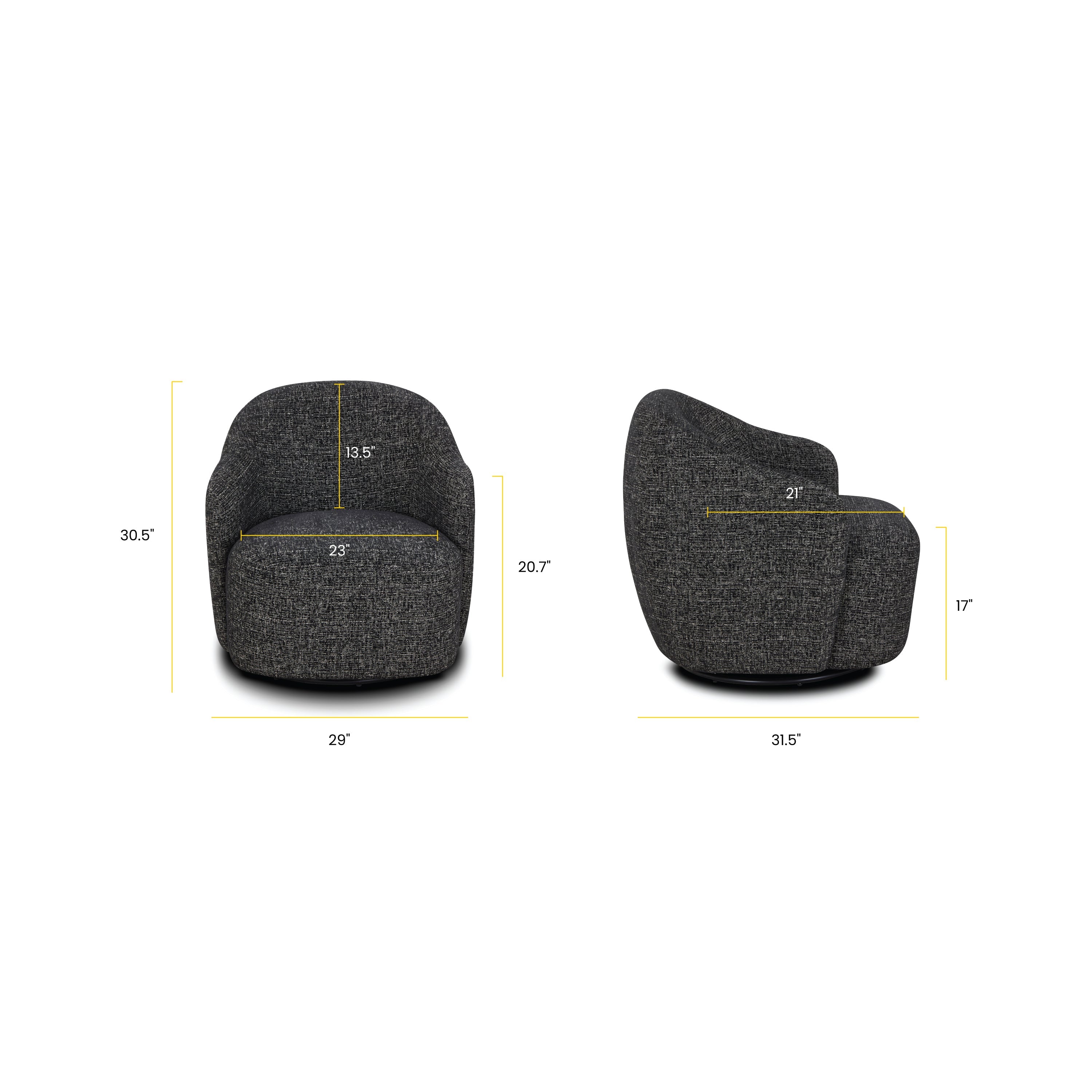 Fauteuil de salon | Noir ébène