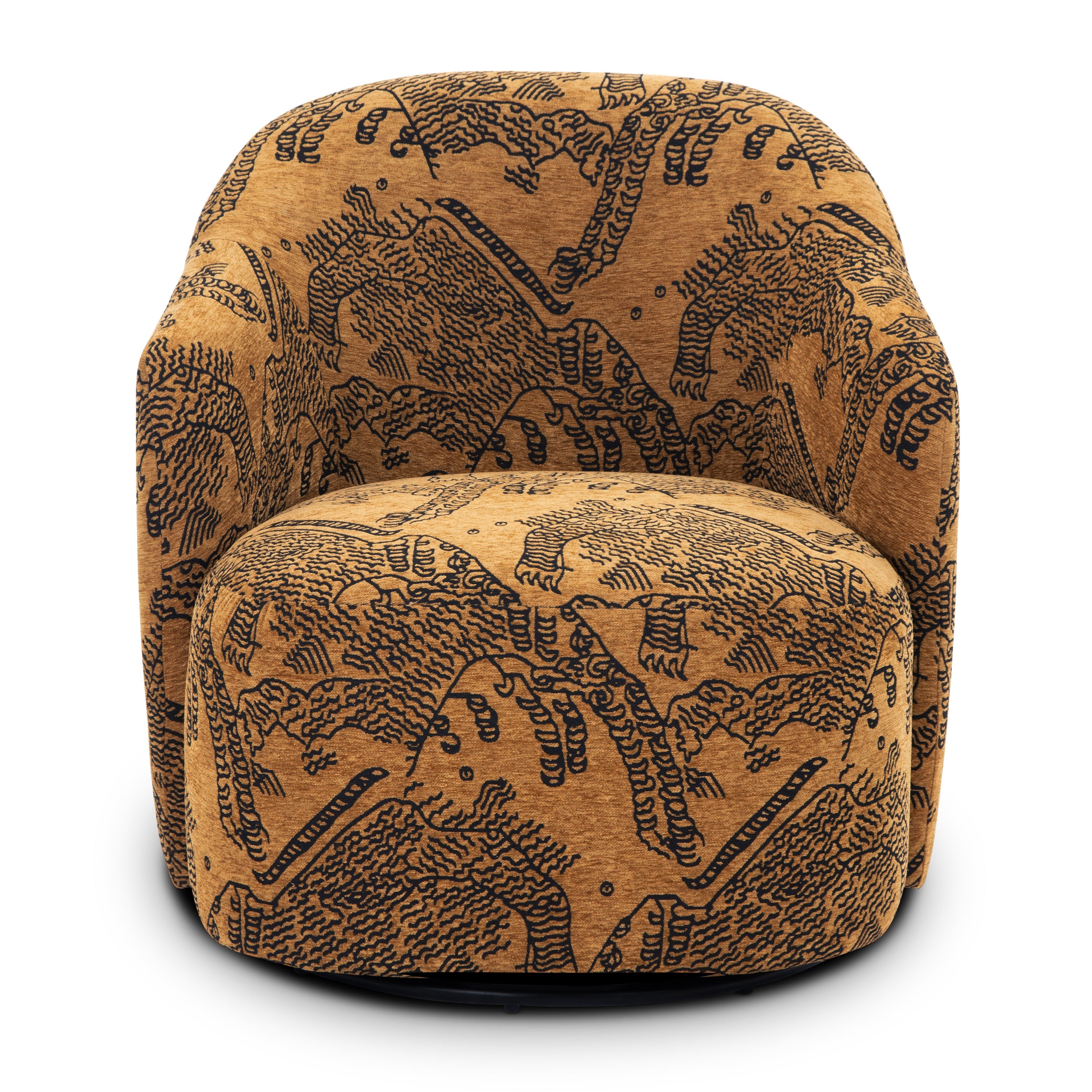 Chaise longue | Jacquard Marron
