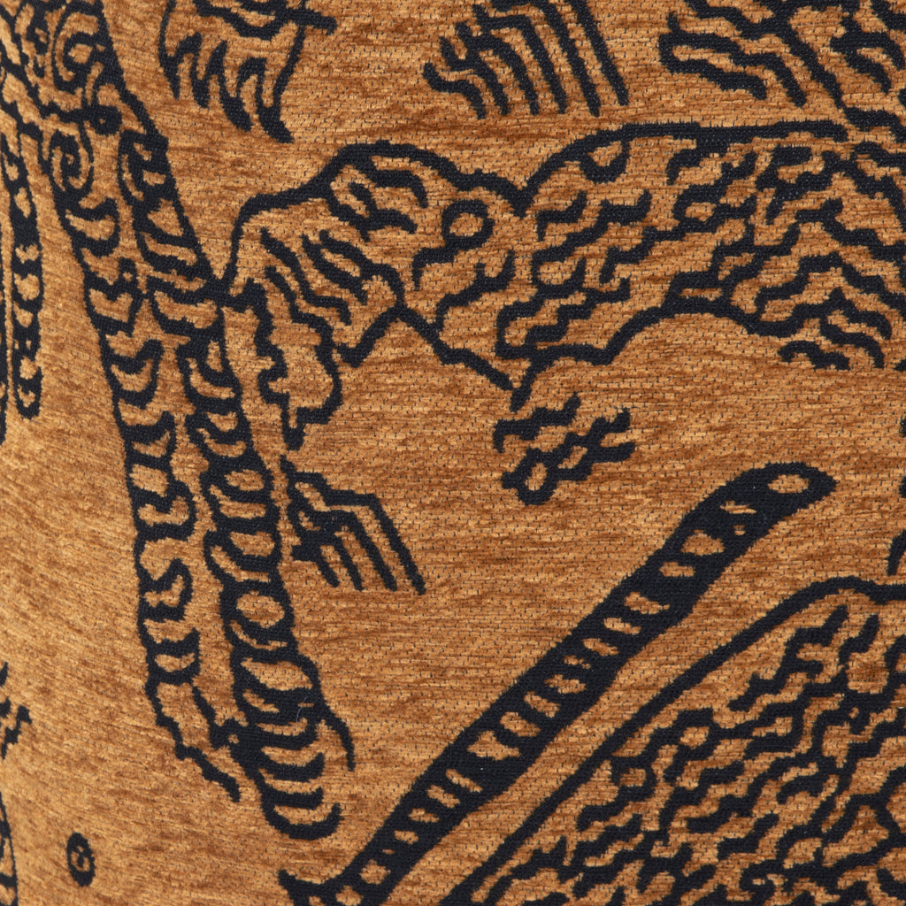 Chaise longue | Jacquard Marron