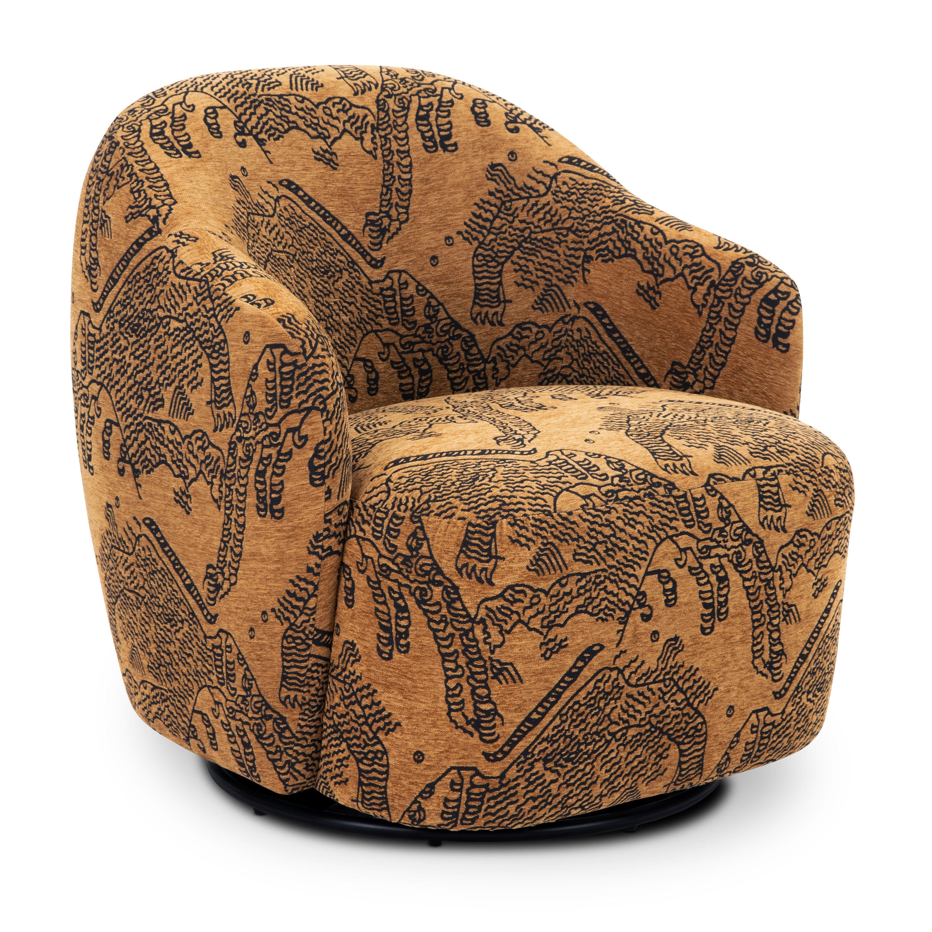 Chaise longue | Jacquard Marron