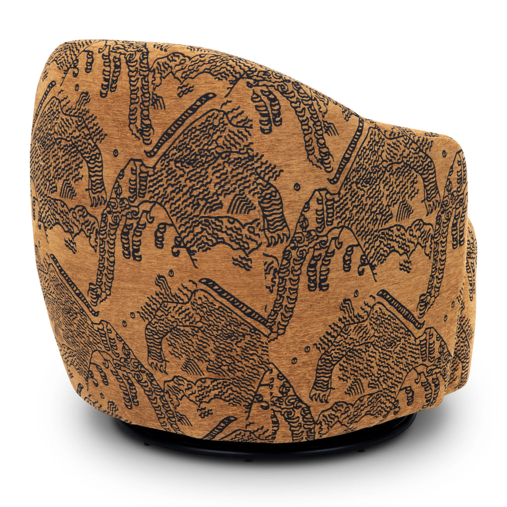 Chaise longue | Jacquard Marron