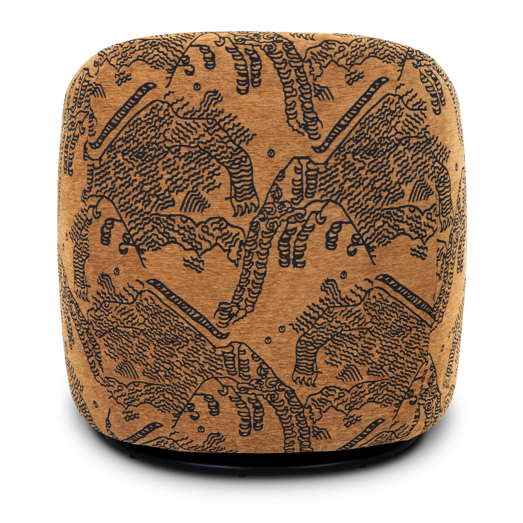 Chaise longue | Jacquard Marron