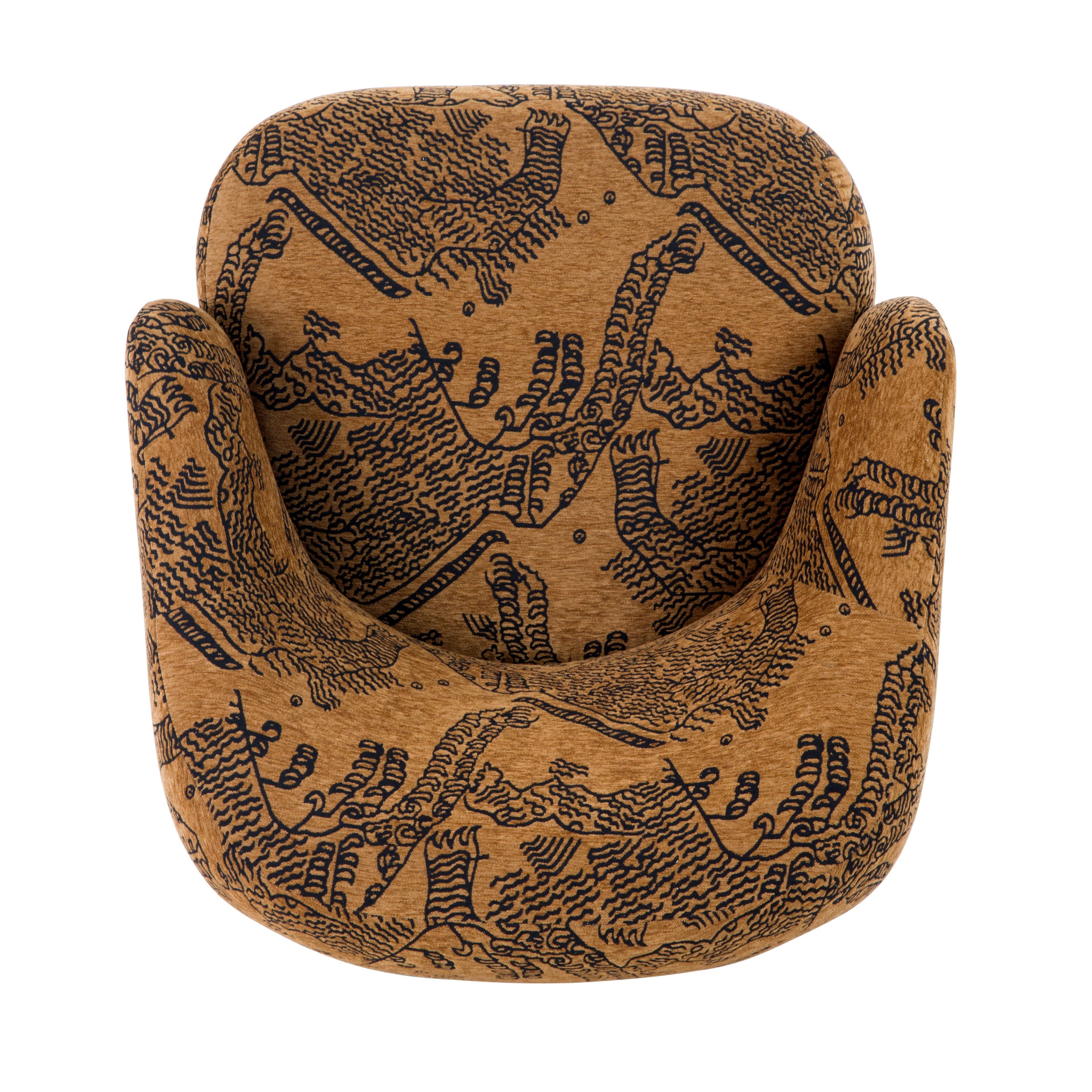 Chaise longue | Jacquard Marron