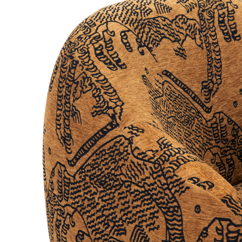 Chaise longue | Jacquard Marron