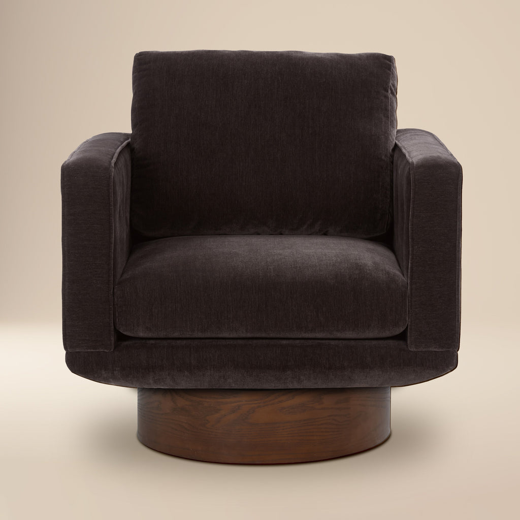 Fauteuil Pivotant | Marron Ganache