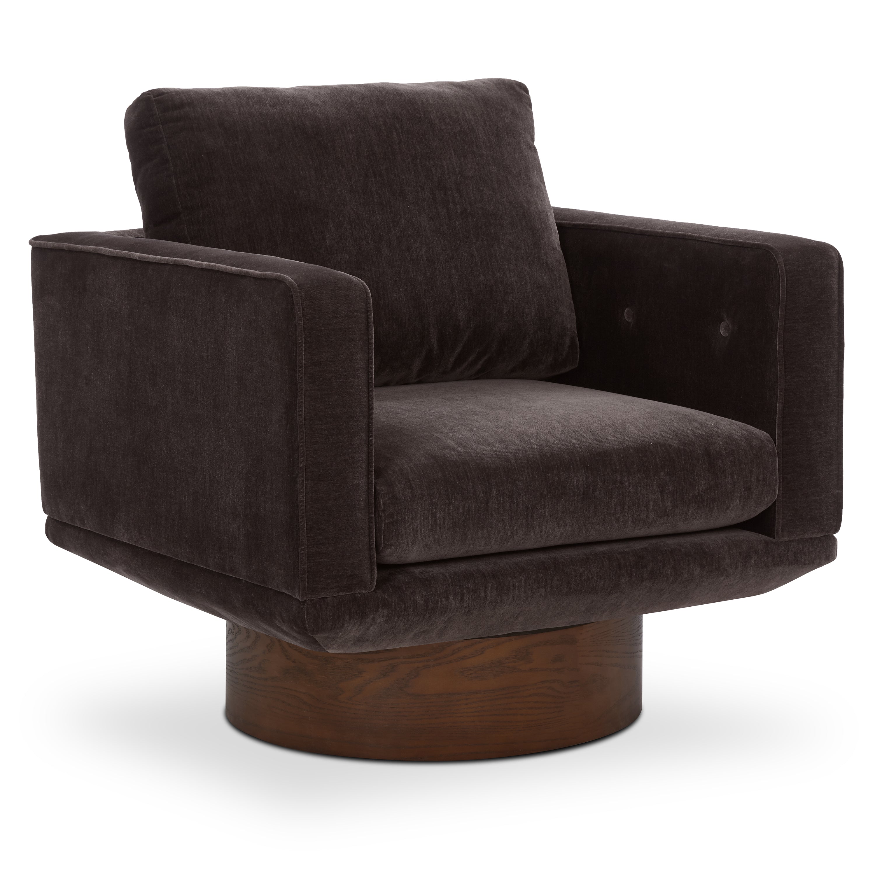 Fauteuil Pivotant | Marron Ganache