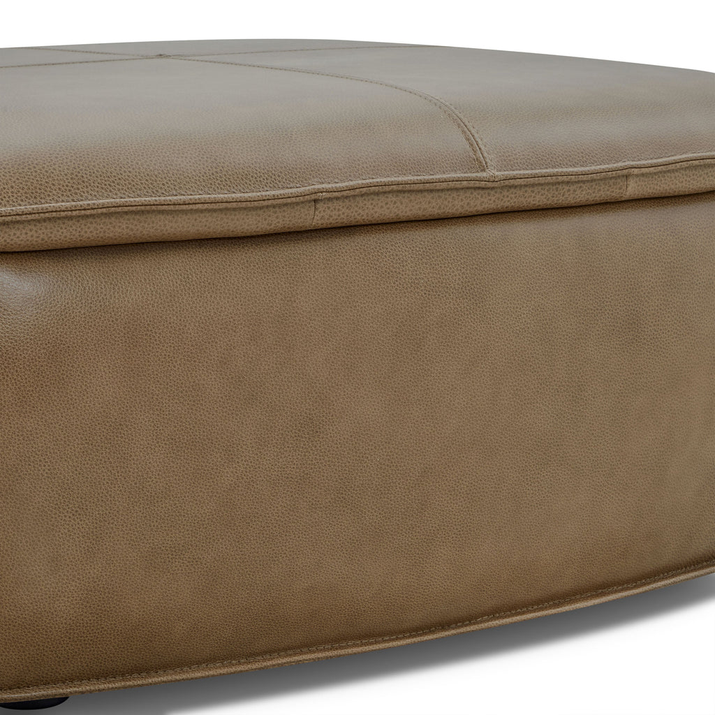 Banc de rangement en cuir | Marron châtaigne