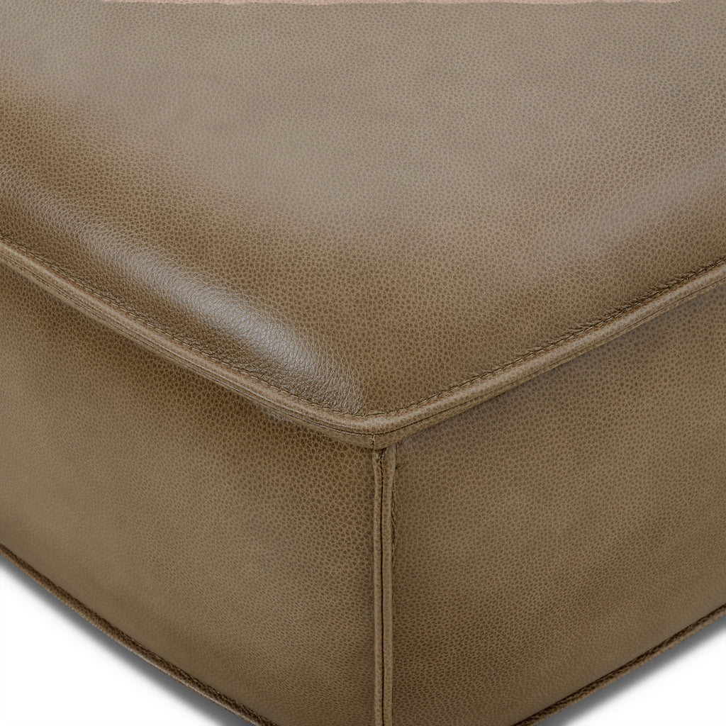 Banc de rangement en cuir | Marron châtaigne