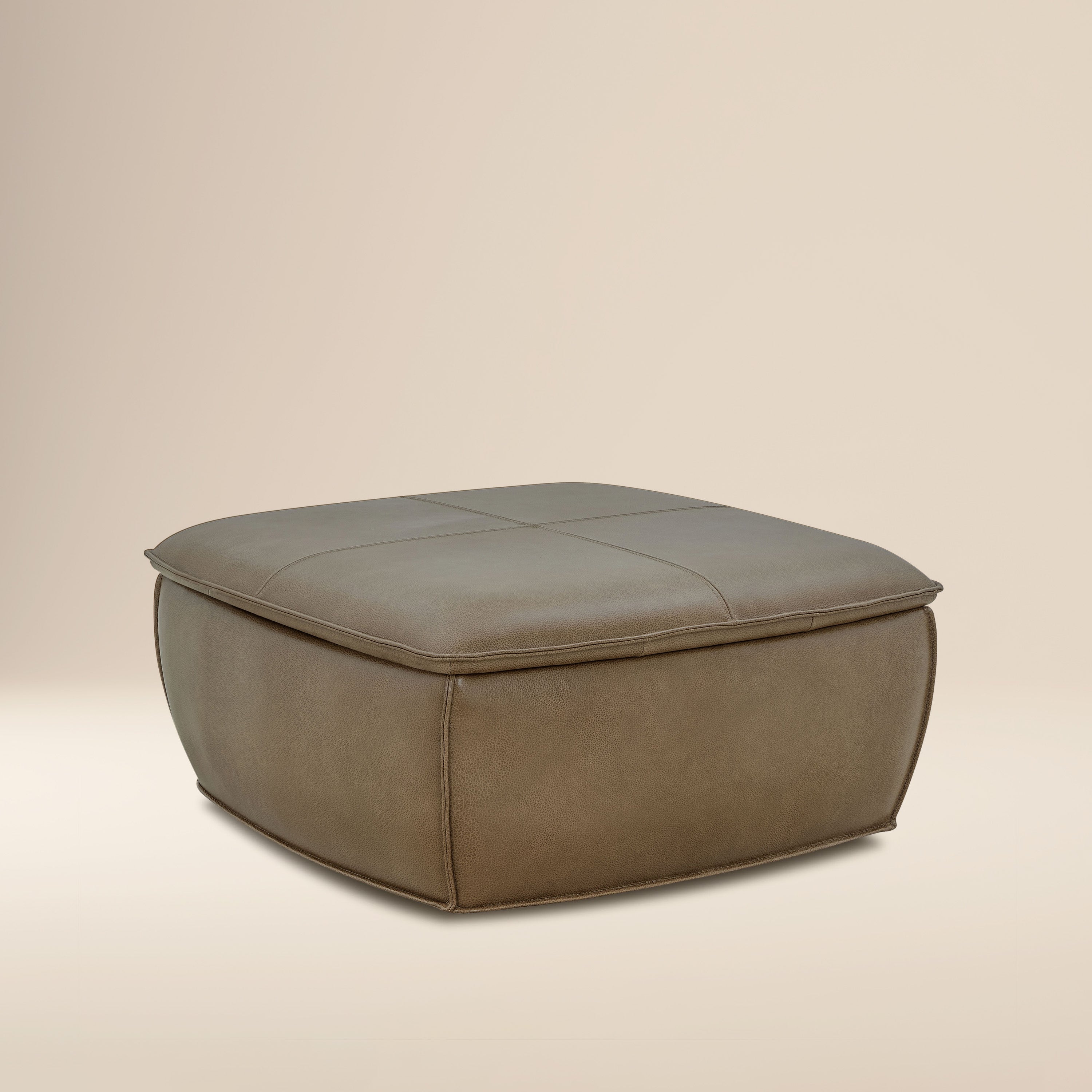 Banc de rangement en cuir | Marron châtaigne