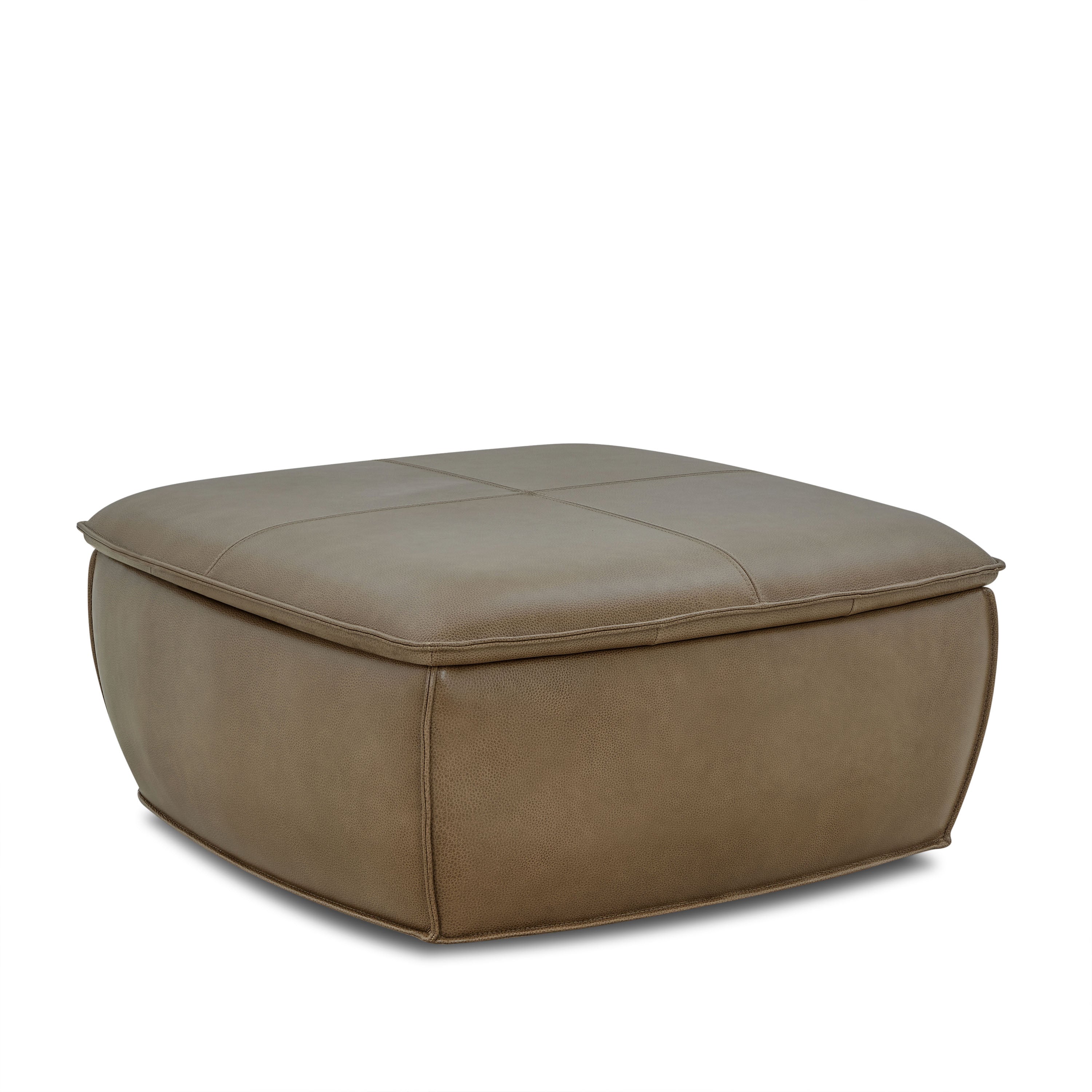 Banc de rangement en cuir | Marron châtaigne
