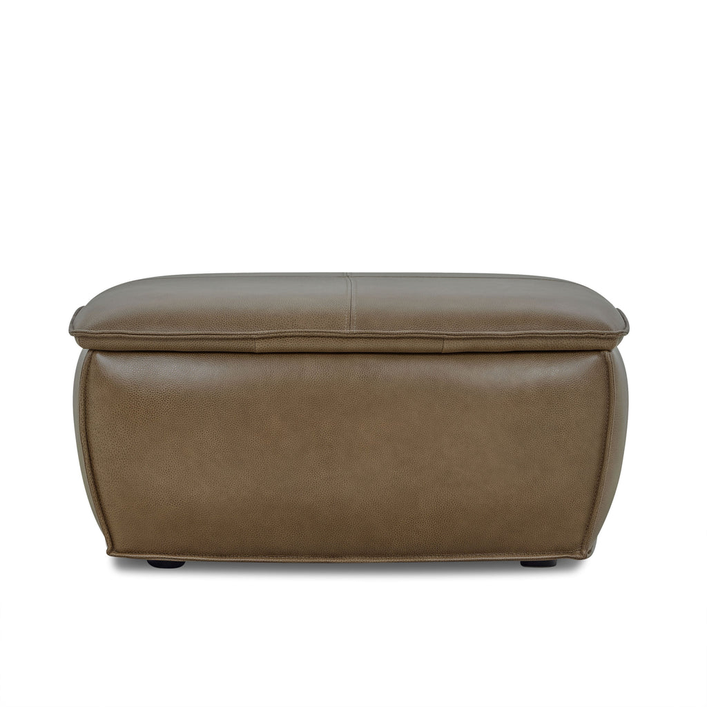 Banc de rangement en cuir | Marron châtaigne